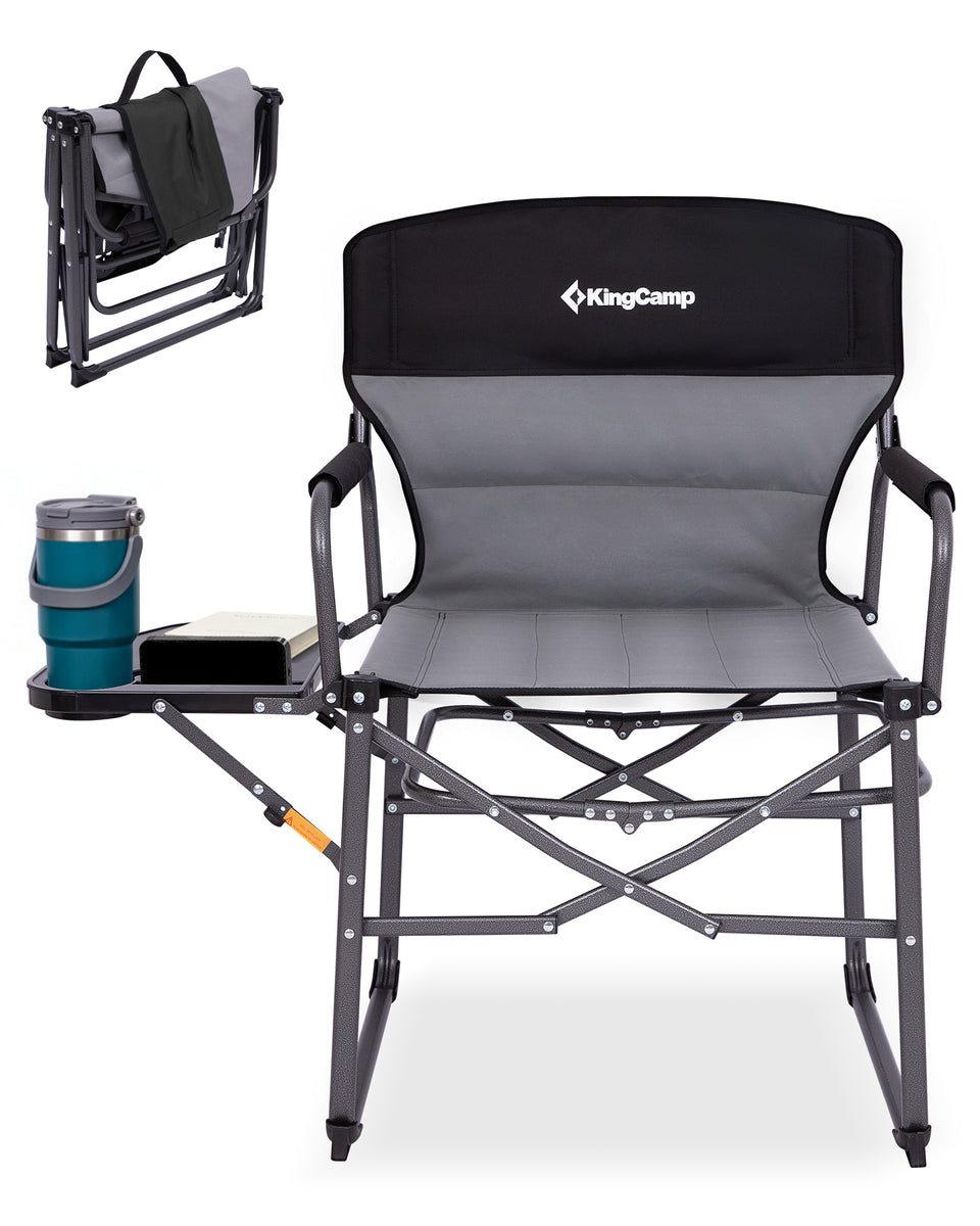 KingCamp ASH C30 Oversized Director's Camp Chair with Side Table