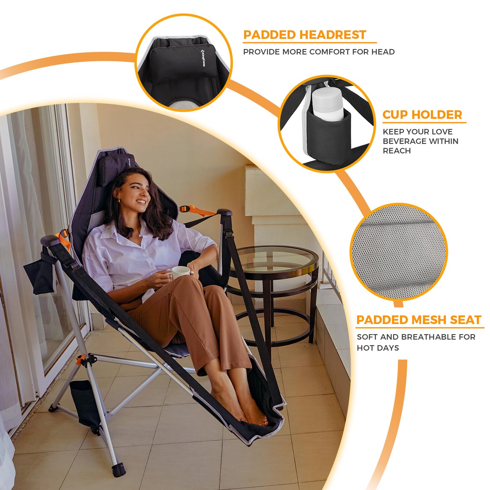 ORCHID C20 Hammock Chair with Footrest