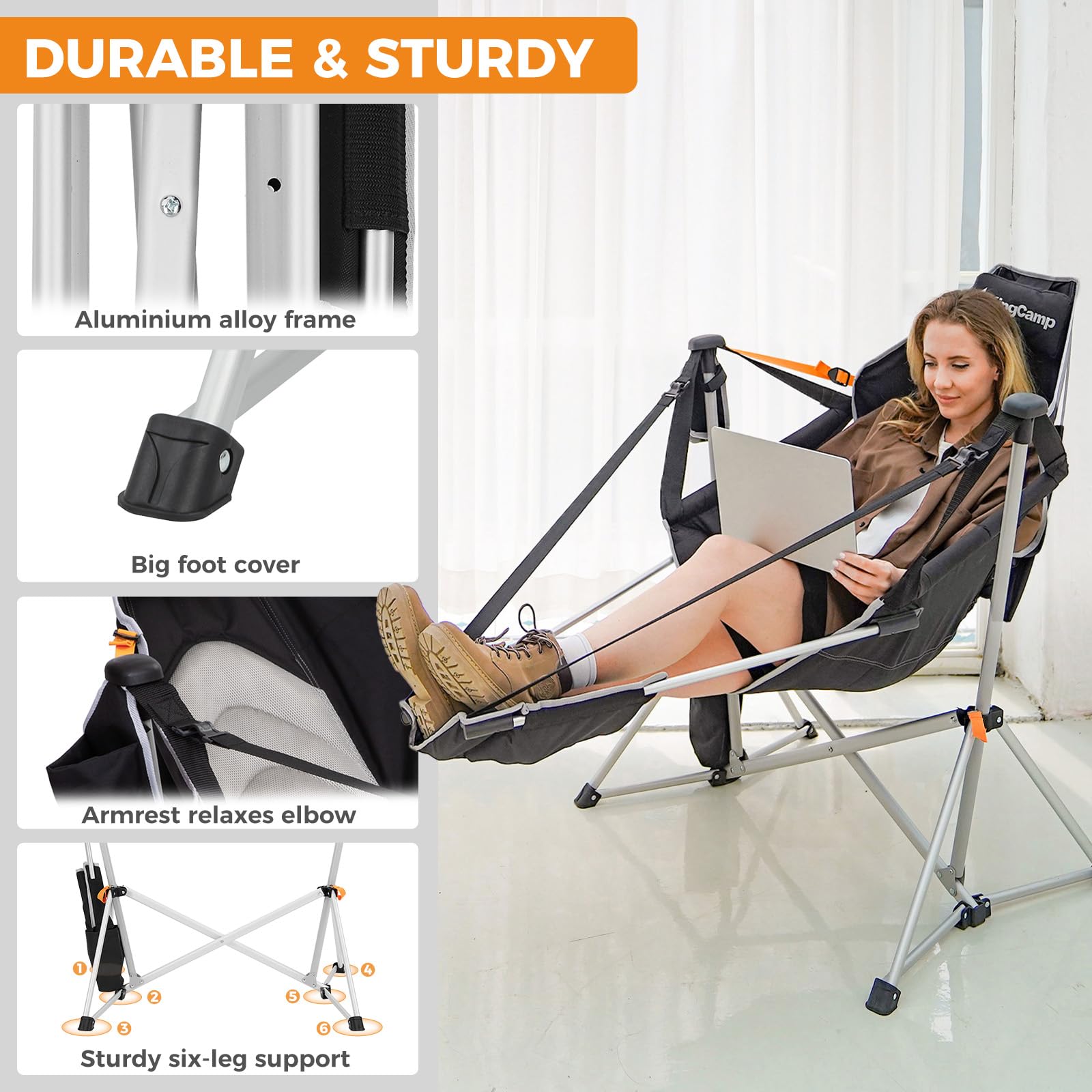ORCHID C20 Hammock Chair with Footrest