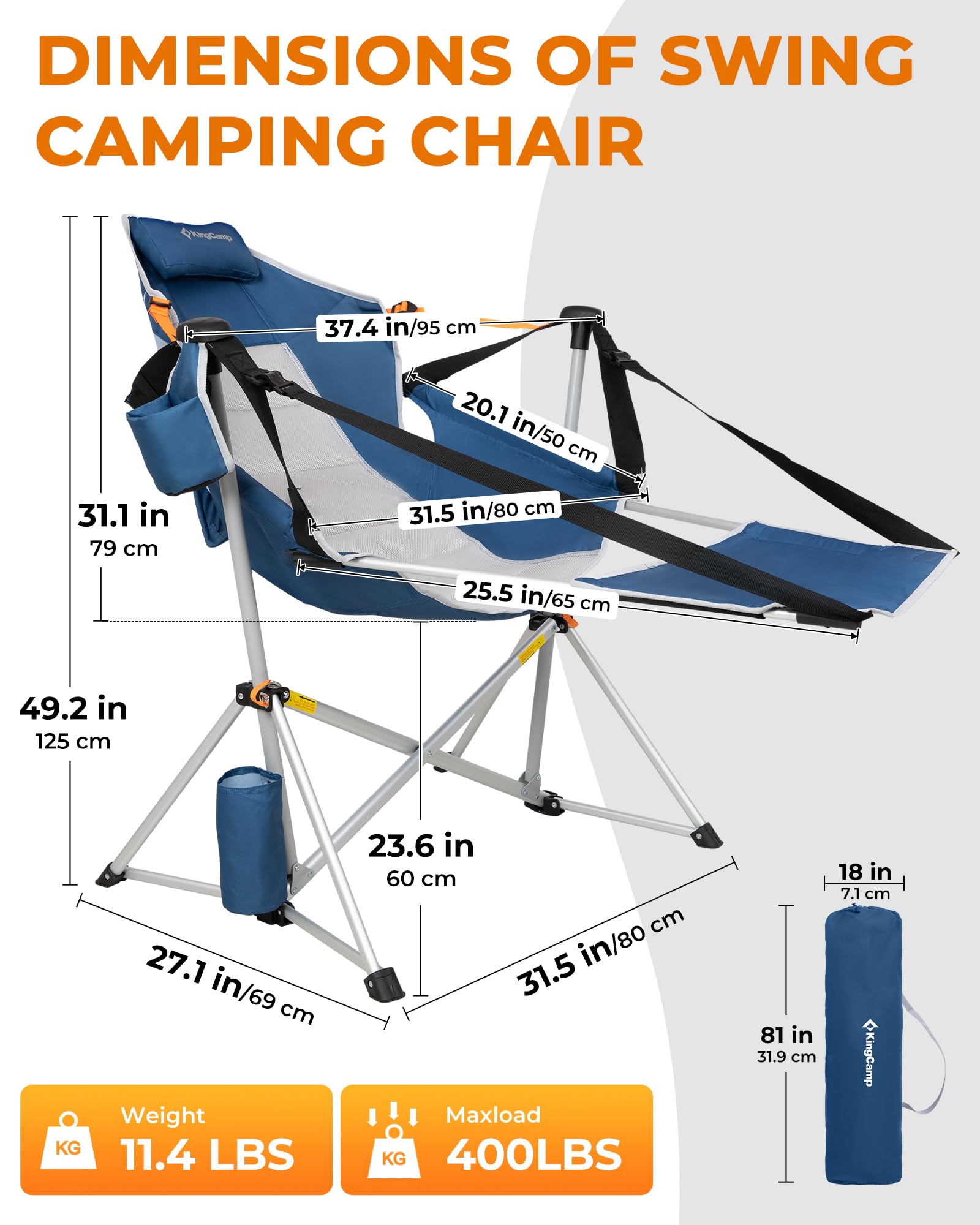 ORCHID C20 Hammock Chair with Footrest
