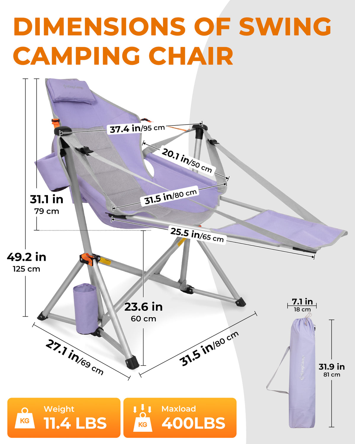 ORCHID C20 Hammock Chair with Footrest