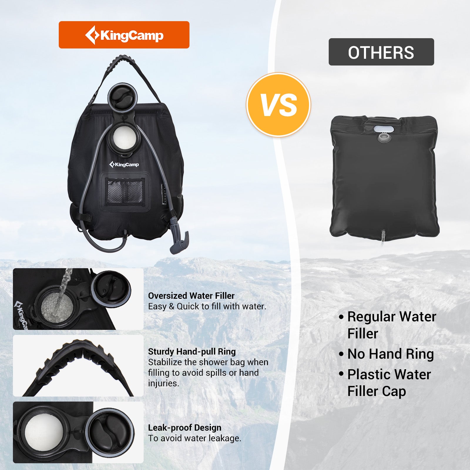 20L Solar Shower Bag for Camping