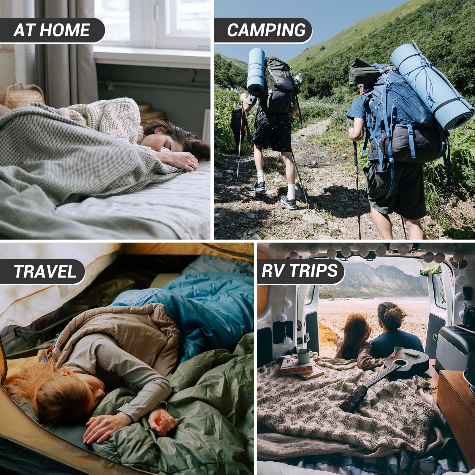 43F Flanell-Schlafsack für 3–4 Jahreszeiten in Übergröße