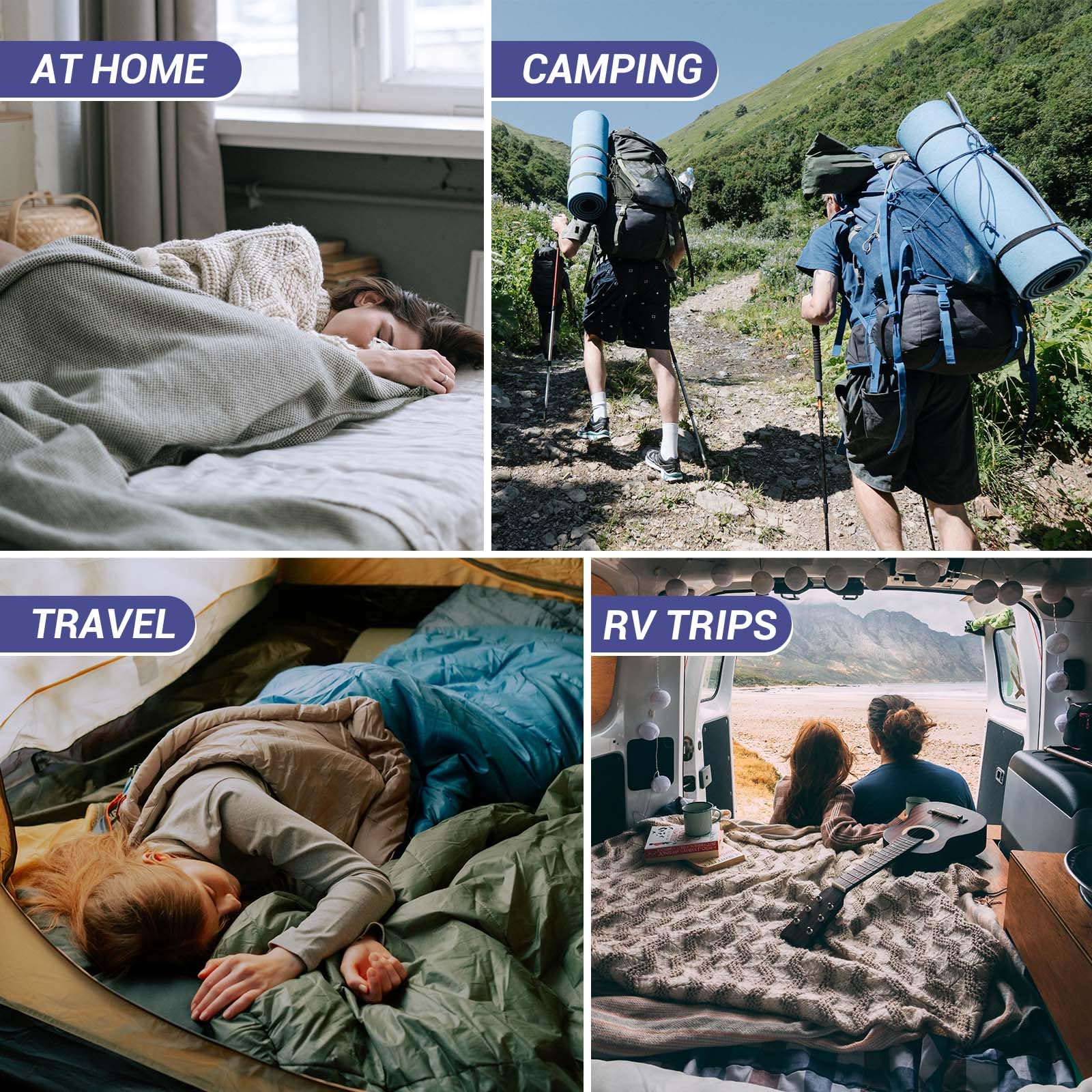 43F Flanell-Schlafsack für 3–4 Jahreszeiten in Übergröße