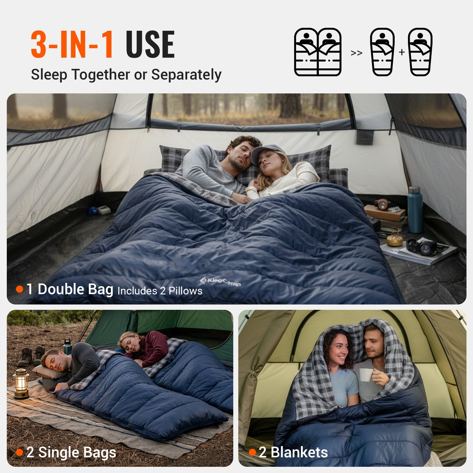 SNOWFLAKE 300D+ Double Sleeping Bag