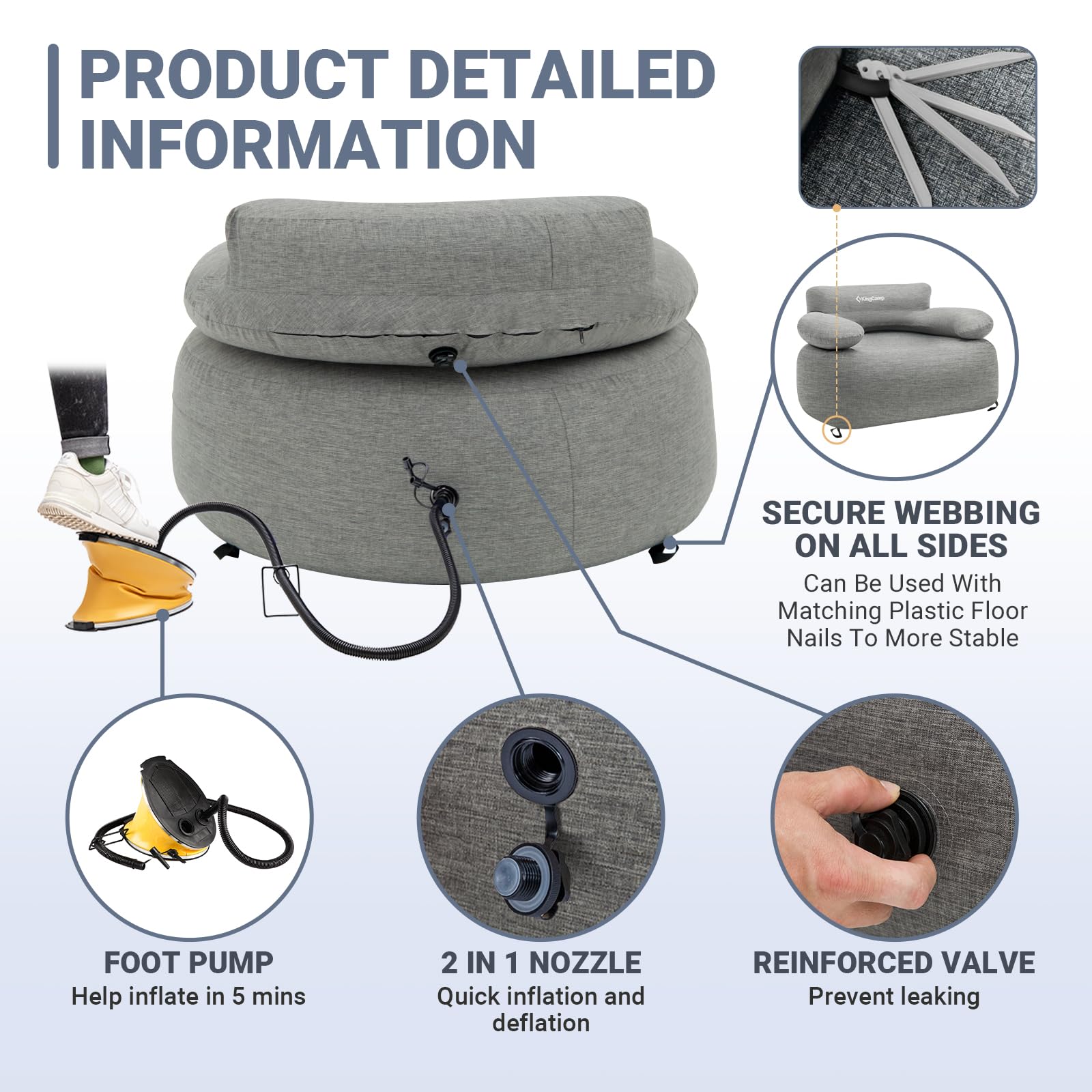 Premium Single Inflatable Sofa Set