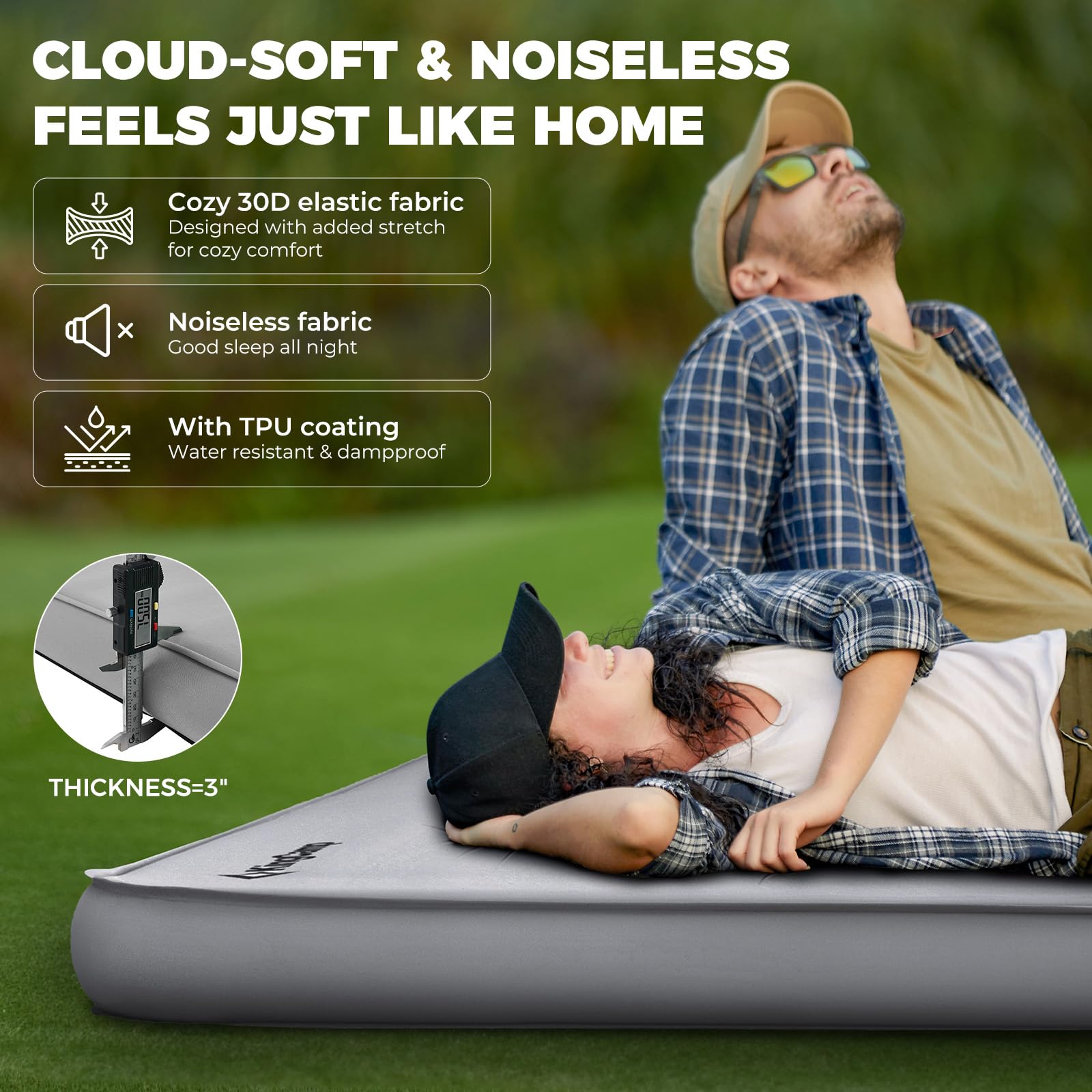 KingCamp Double Self-Inflating Camping Mattress with Pump