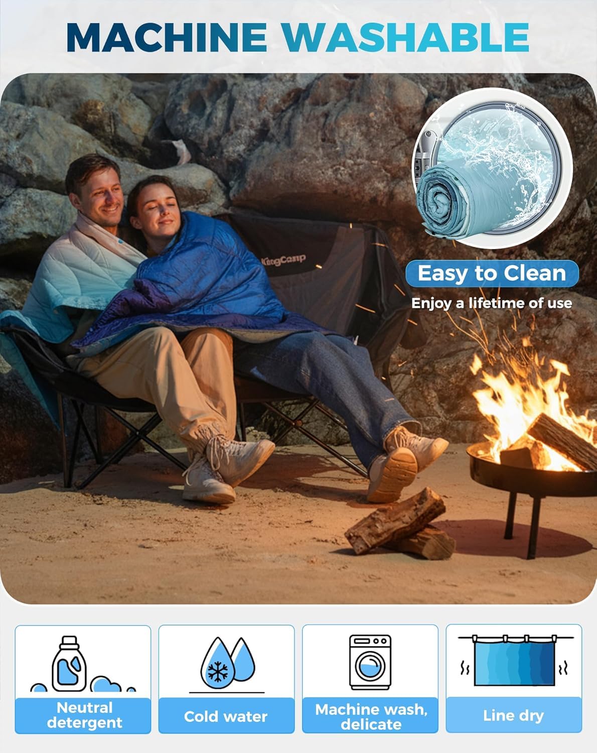 KingCamp BLANKET SMART 150 XL Lightweight Camping Blanket