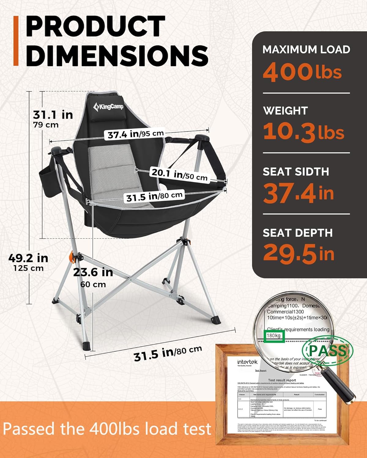 ORCHID C20 Hammock Chair with Footrest