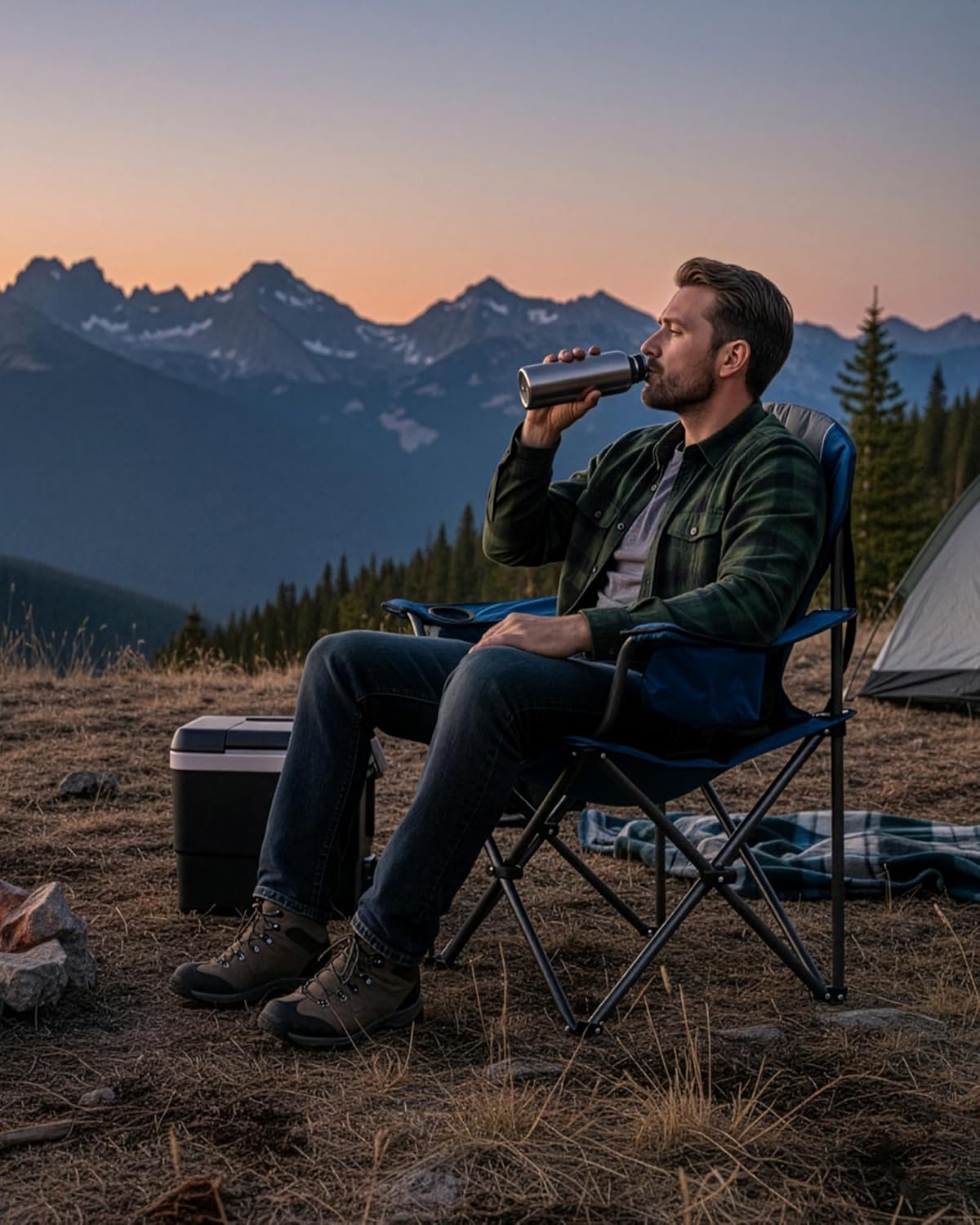 KingCamp JUNIPER C10 Oversized Folding Chair with Adjustable Lumbar Support