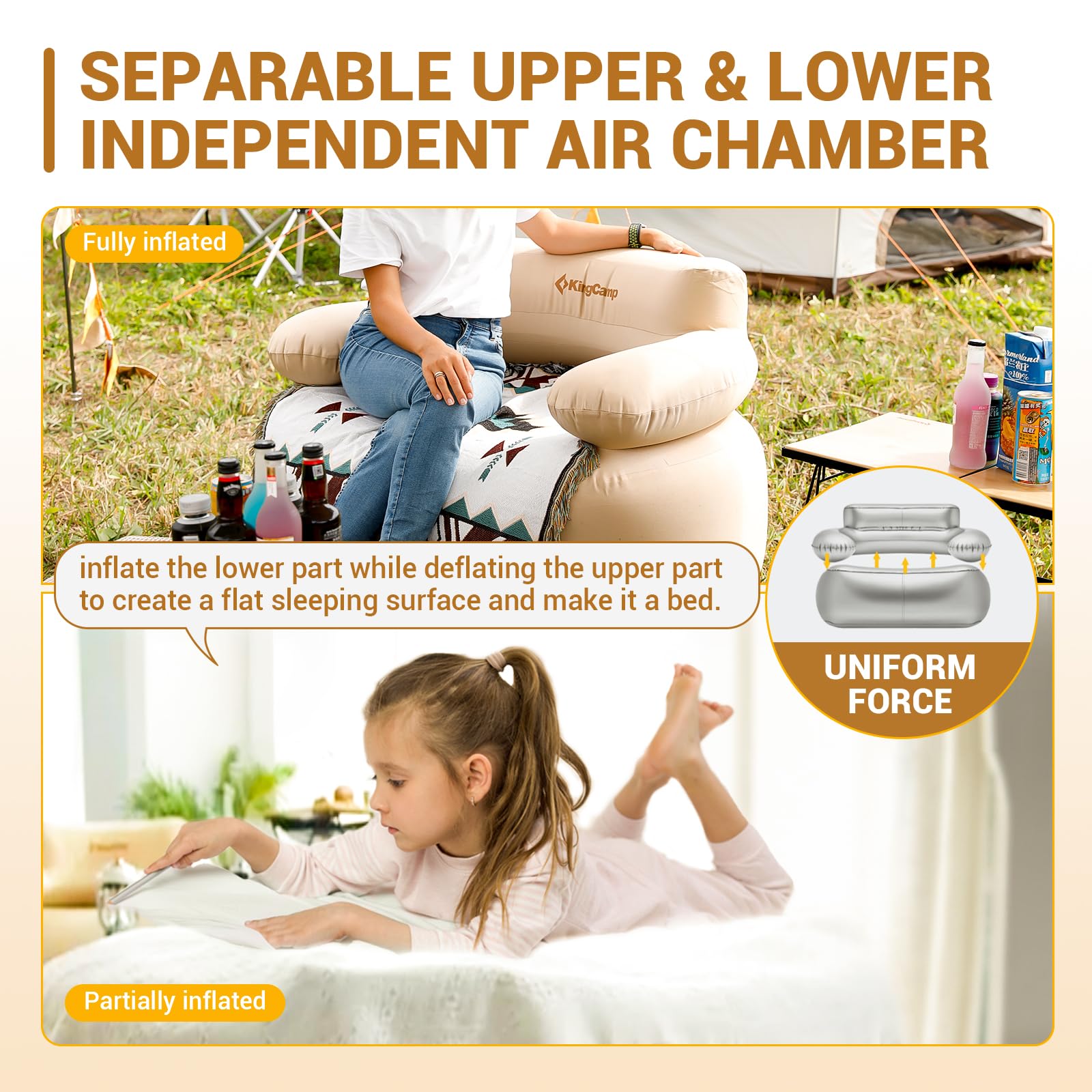 Premium Single Inflatable Sofa Set