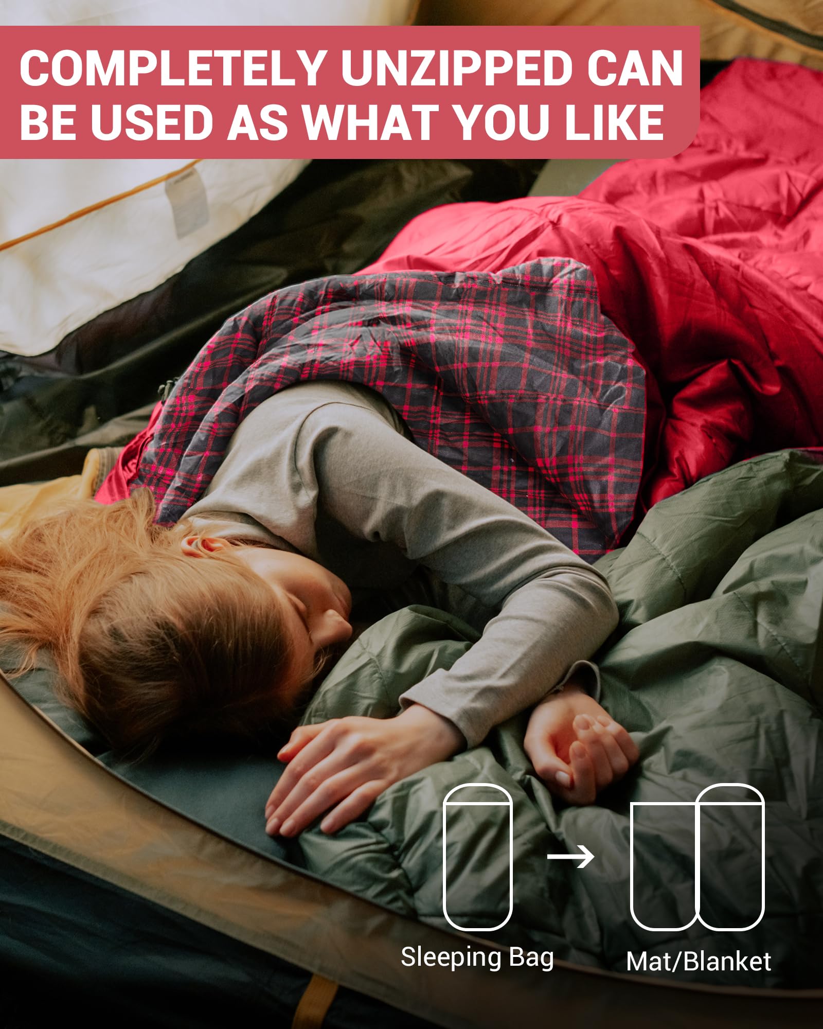 FREESPACE 350 Plus Size 3-4 Season Sleeping Bag