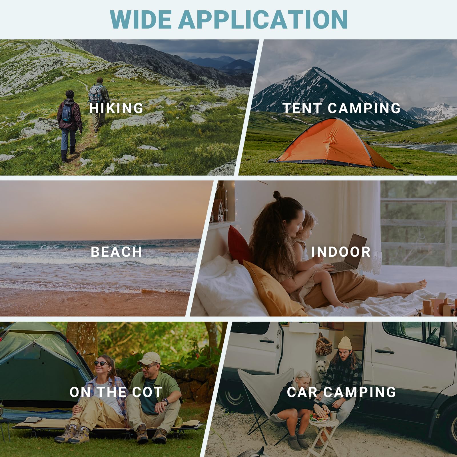 KingCamp SUPER LIGHT COMFORT 10 Single Air Pad - 4" Memory Foam Sleeping Pad