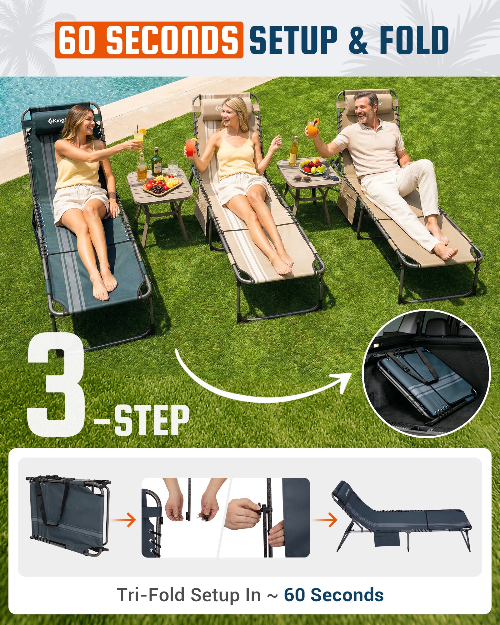 MAGNOLIA B20 Folding Lounge Chair with Face Hole