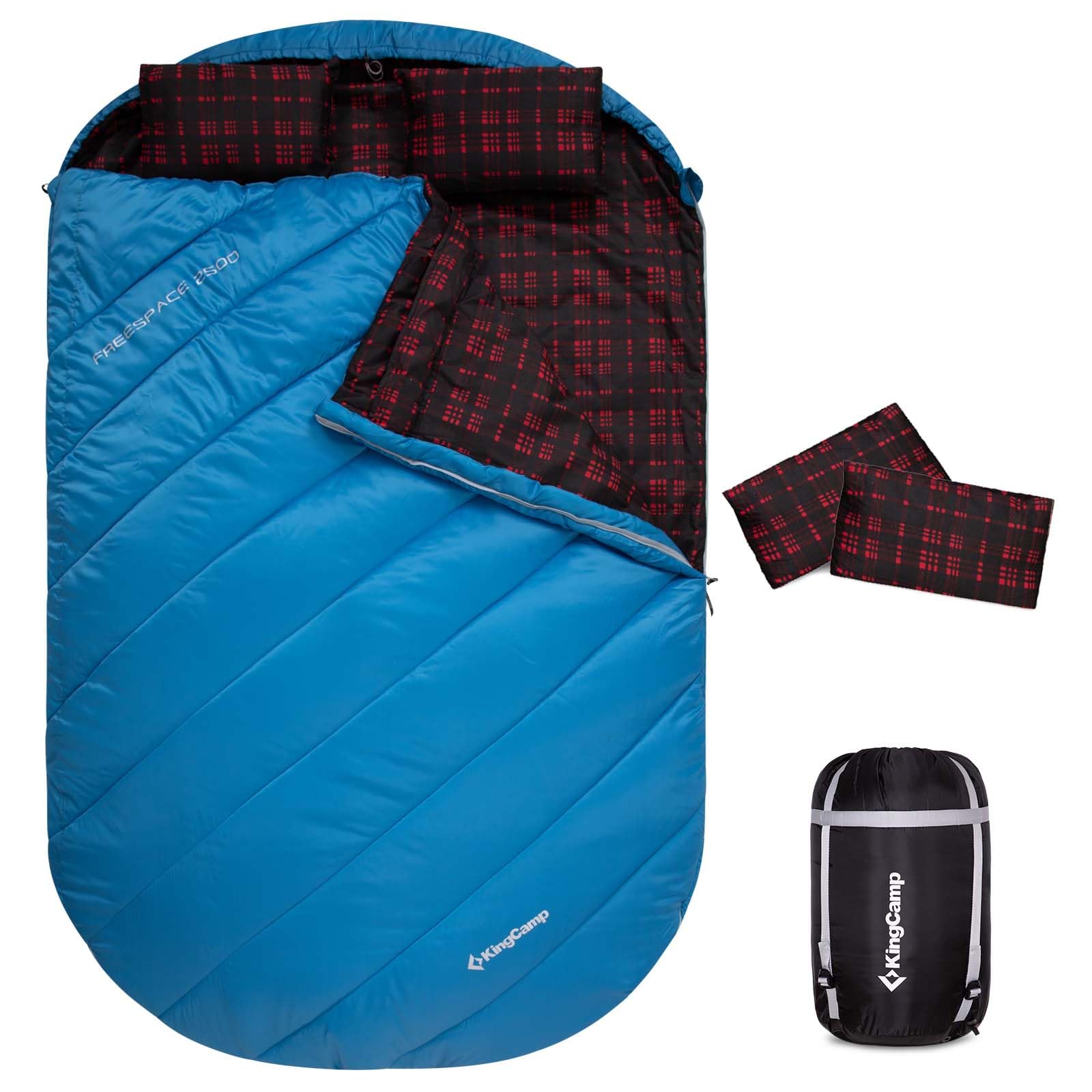 KingCamp FREESPACE 250D Double-Sized Sleeping Bag Blue