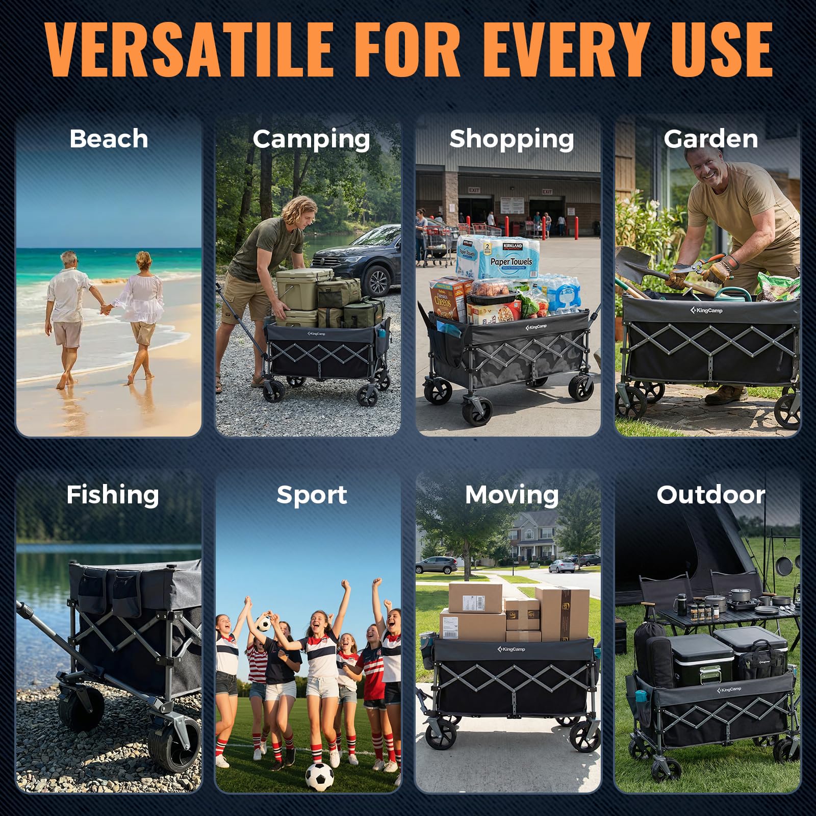 TrailMate L7 Heavy Duty Folding Wagon