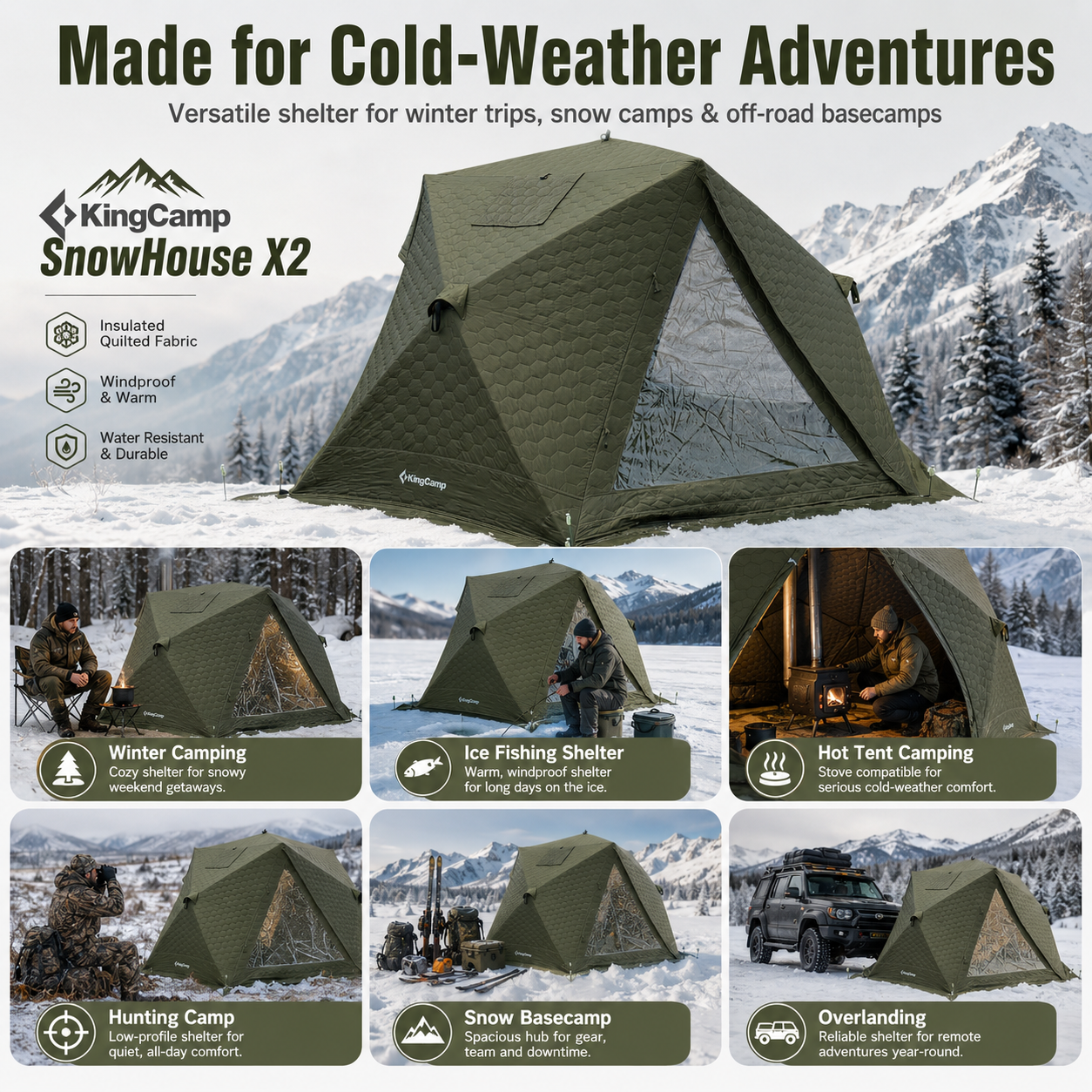 SnowHouse X2 Insulated Hot Tent