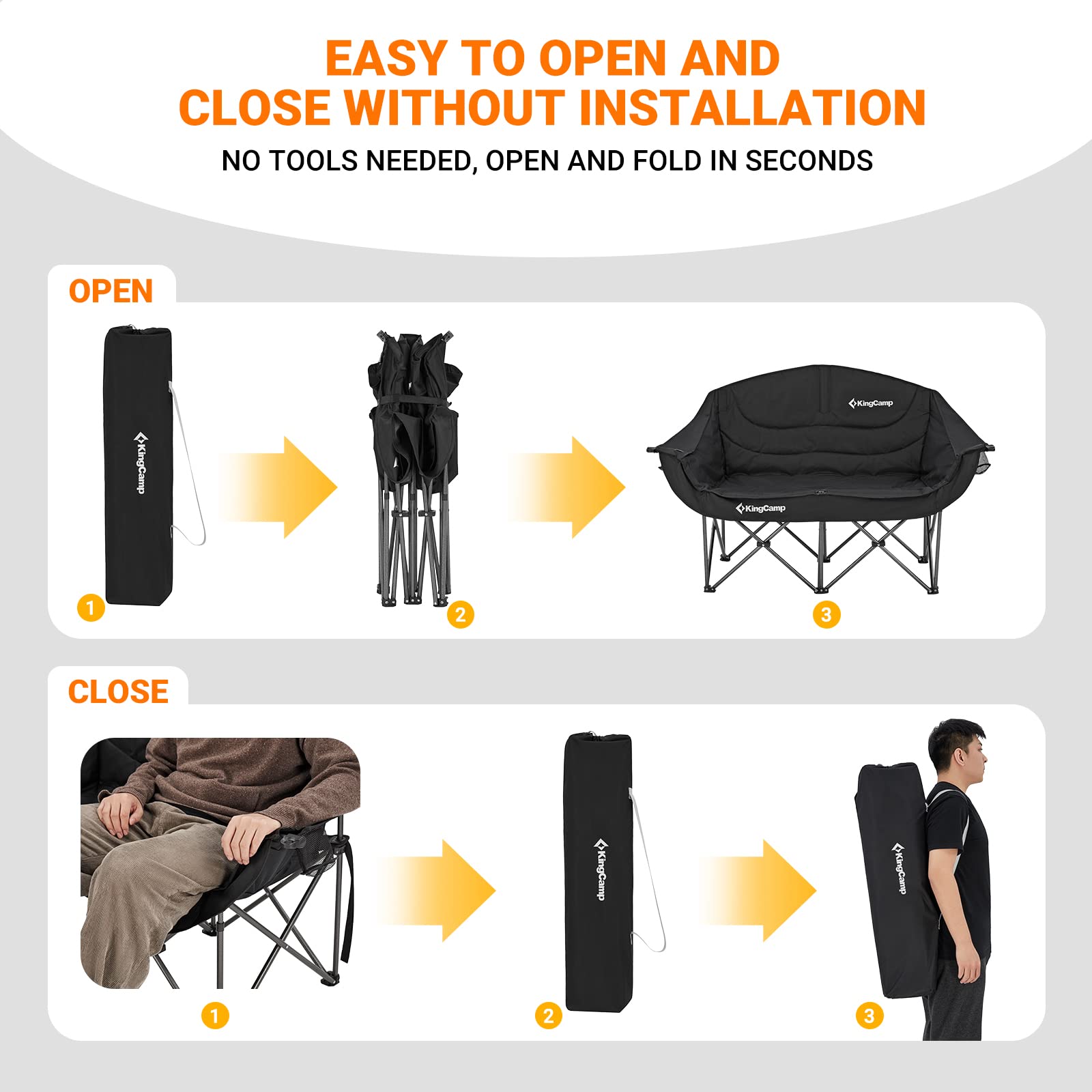 KingCamp Loveseat Sofa for Double