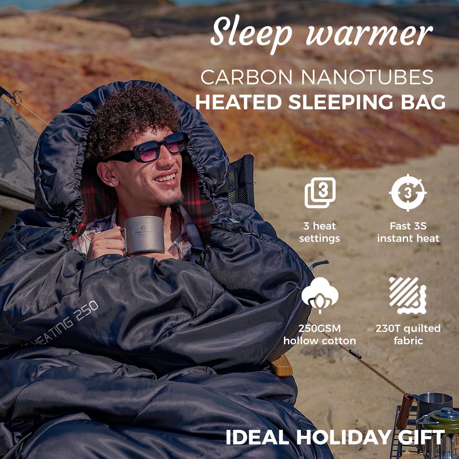 KingCamp FREESPACE HEATING 250 Heated Sleeping Bag