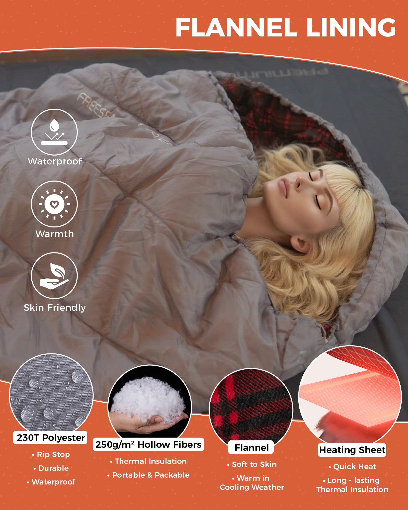 KingCamp FREESPACE HEATING 250 Heated Sleeping Bag