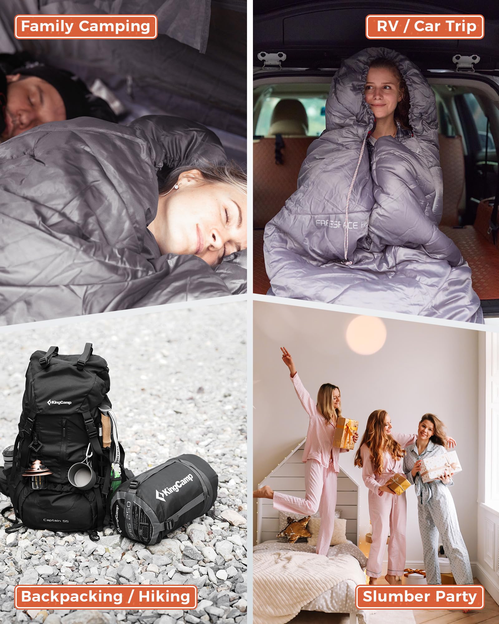 KingCamp FREESPACE HEATING 250 Heated Sleeping Bag