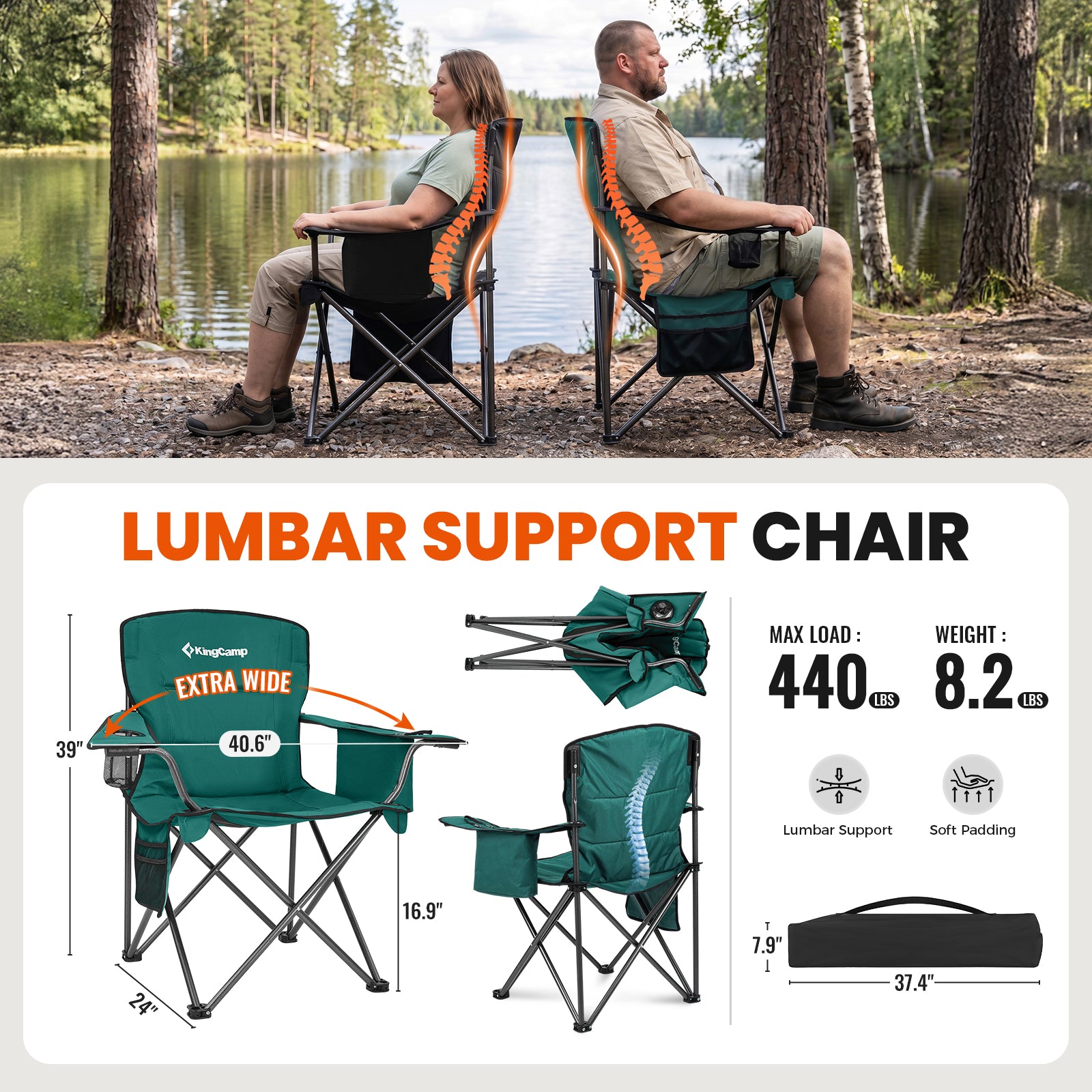 Oversized Outdoor Camping Folding Chair