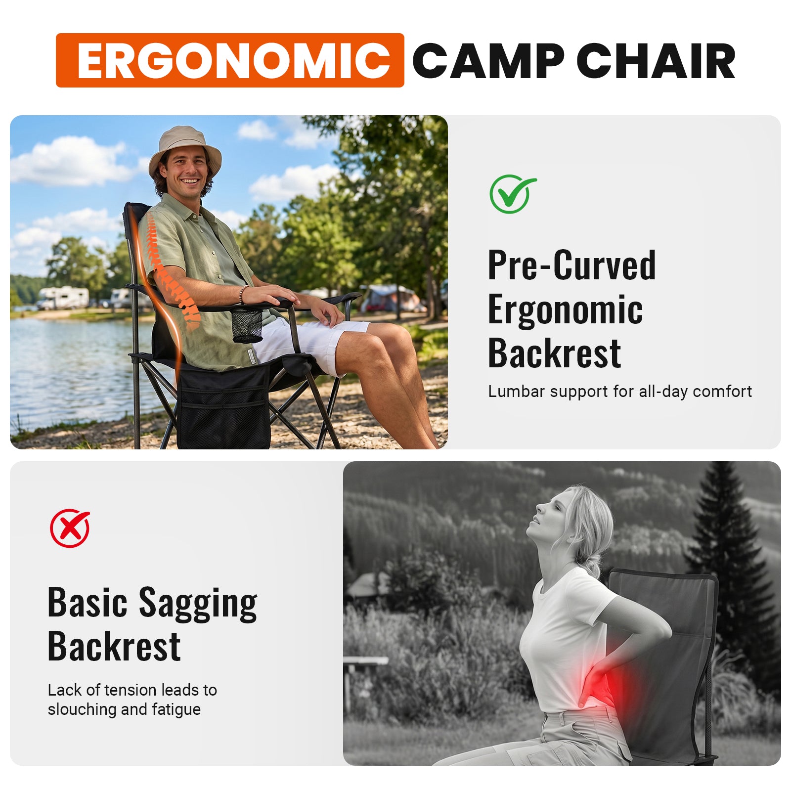 Oversized Outdoor Camping Folding Chair