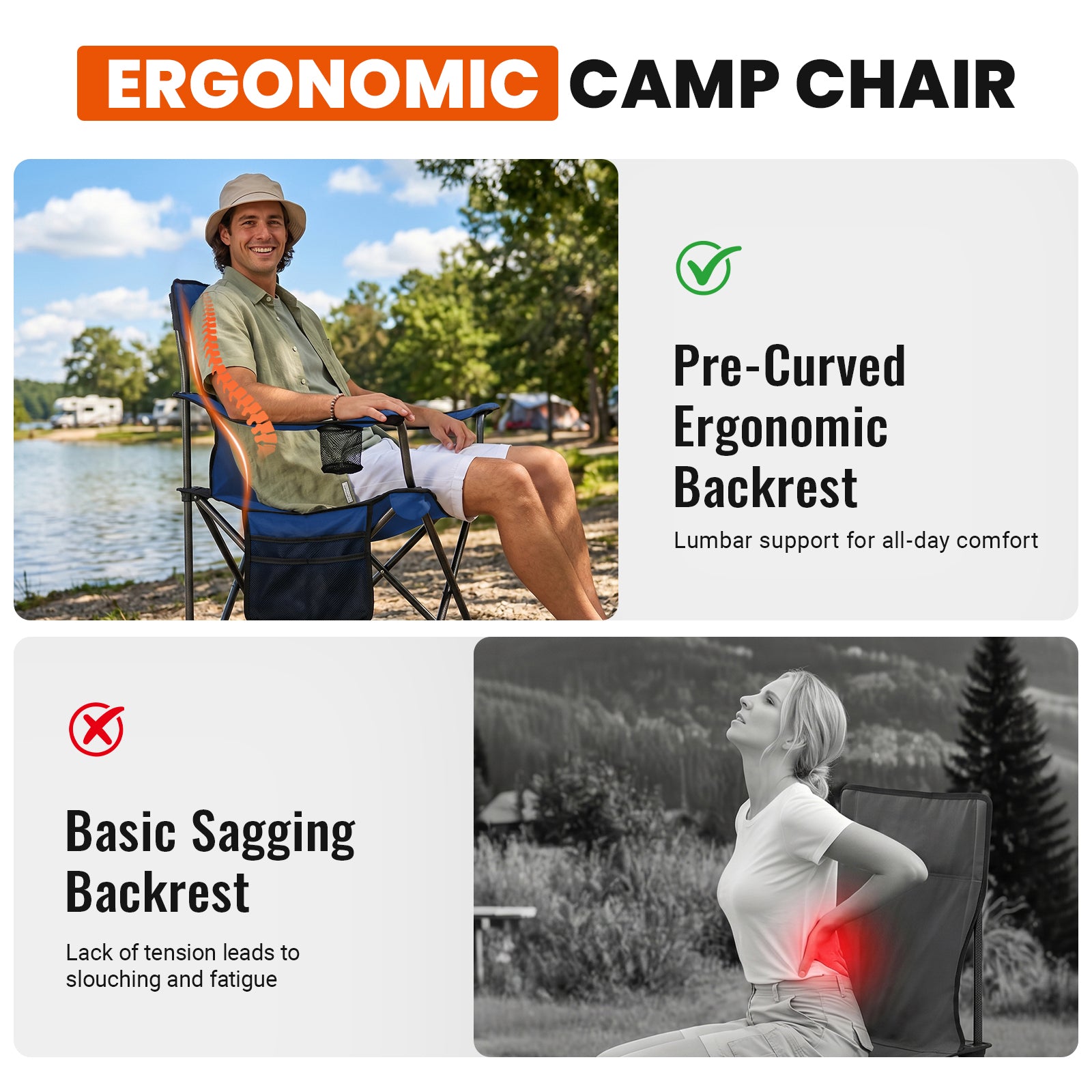 Oversized Outdoor Camping Folding Chair
