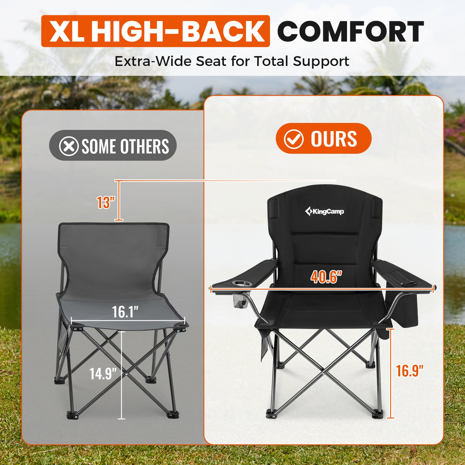 Oversized Outdoor Camping Folding Chair