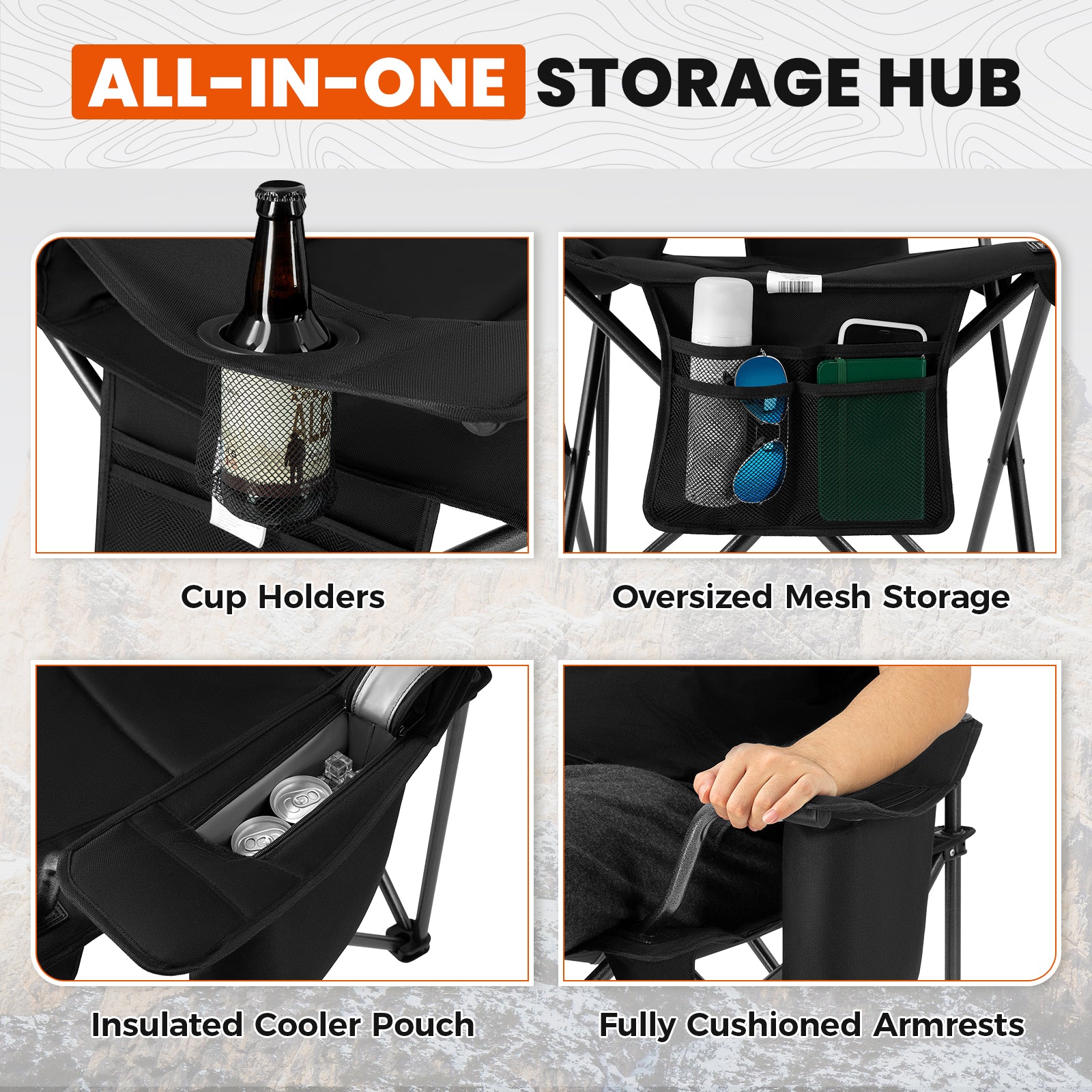 Oversized Outdoor Camping Folding Chair