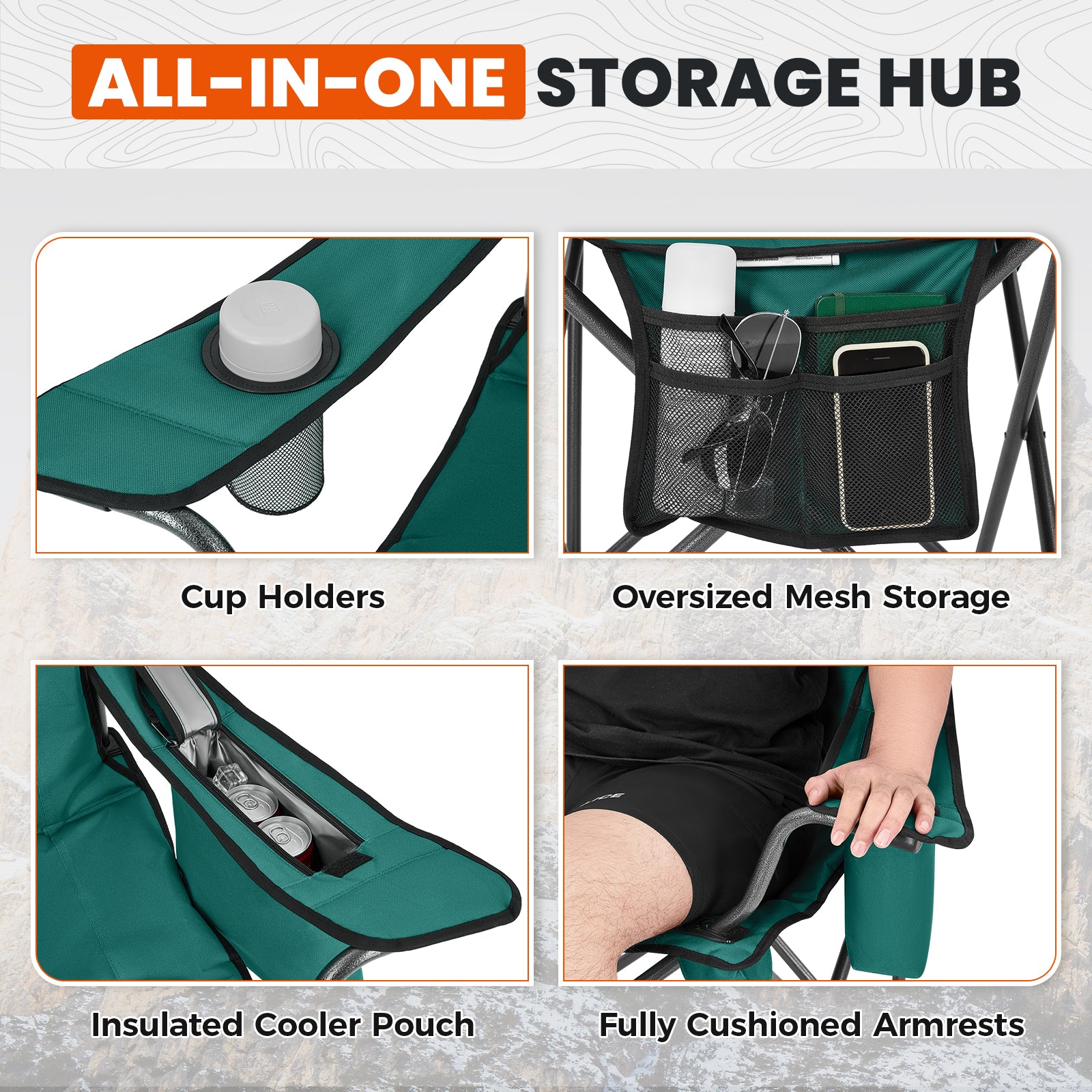 Oversized Outdoor Camping Folding Chair