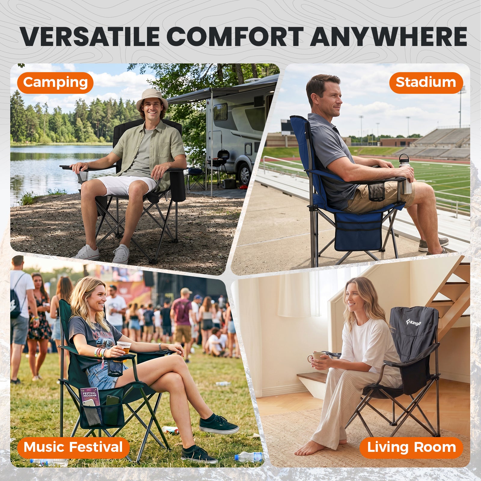 Oversized Outdoor Camping Folding Chair