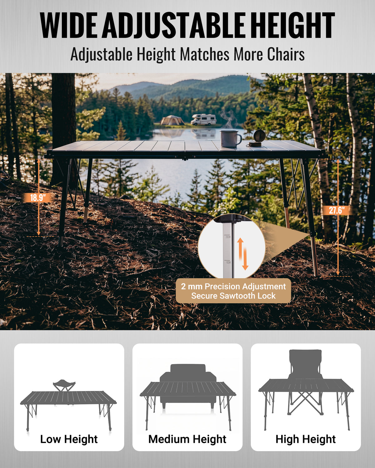 KingCamp GRANITE C14070 Folding Camping Table