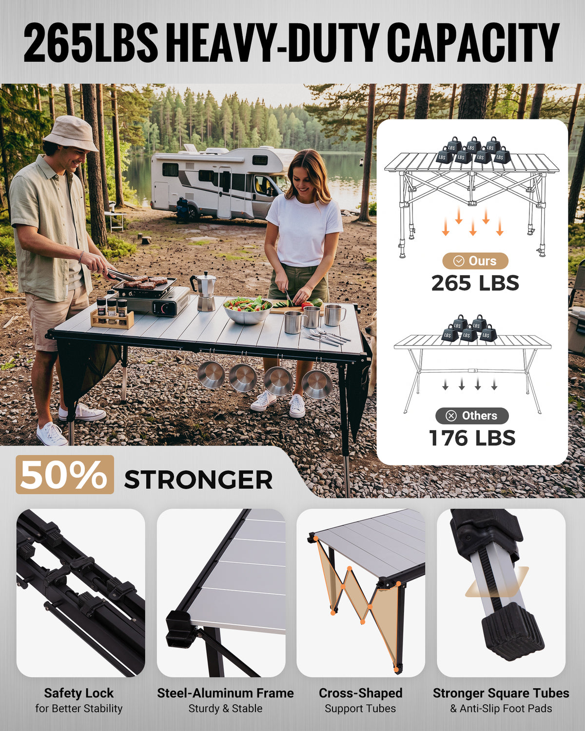 KingCamp GRANITE C14070 Folding Camping Table