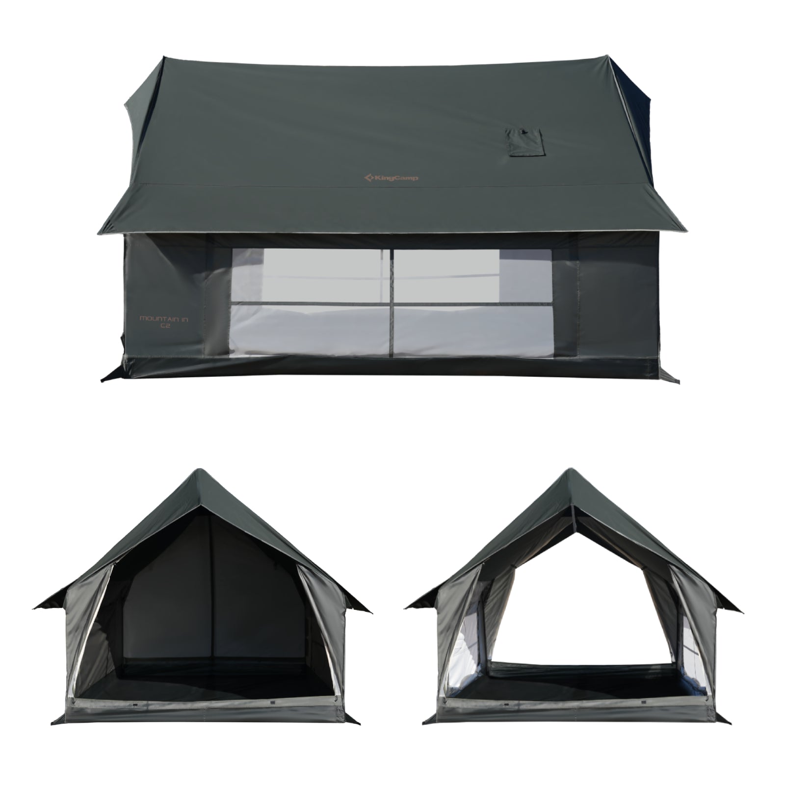 KingCamp MOUNTAIN IN C2 Canvas Cabin Tent 8' x 11'