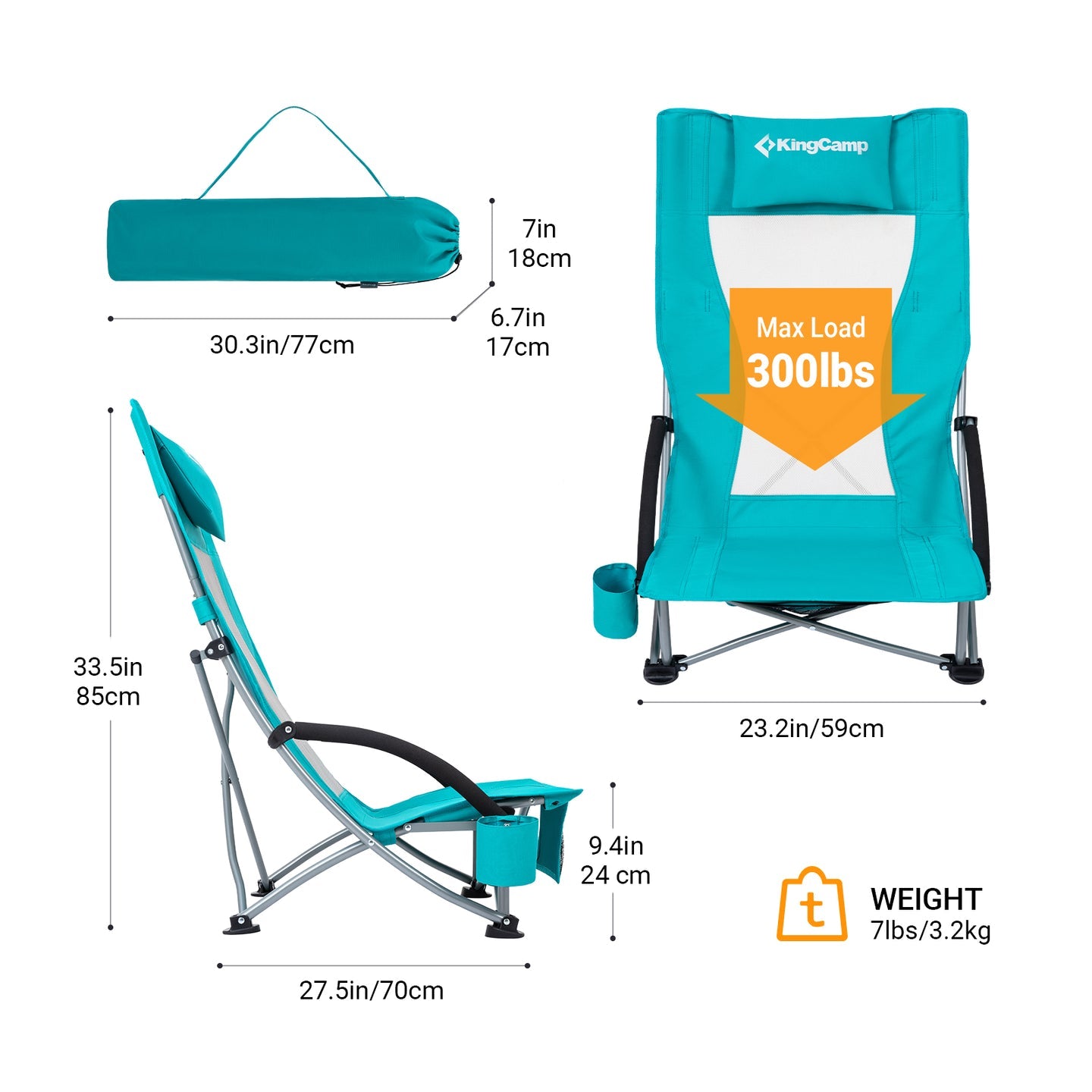High Back Beach Chair