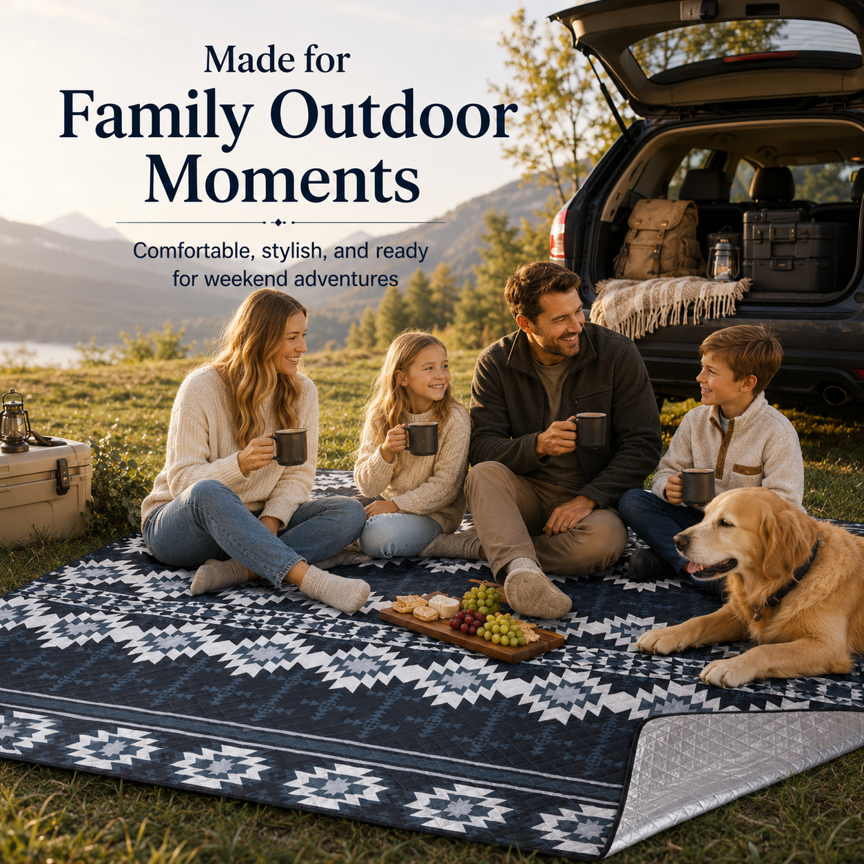 KingCamp ISIAY MAX 2.8 Large Camping Mat, 9.2 x 9.2 ft Insulated Tent Floor Mat with Aluminum Backing for SUV Tents, Camping & Family Outdoor Use