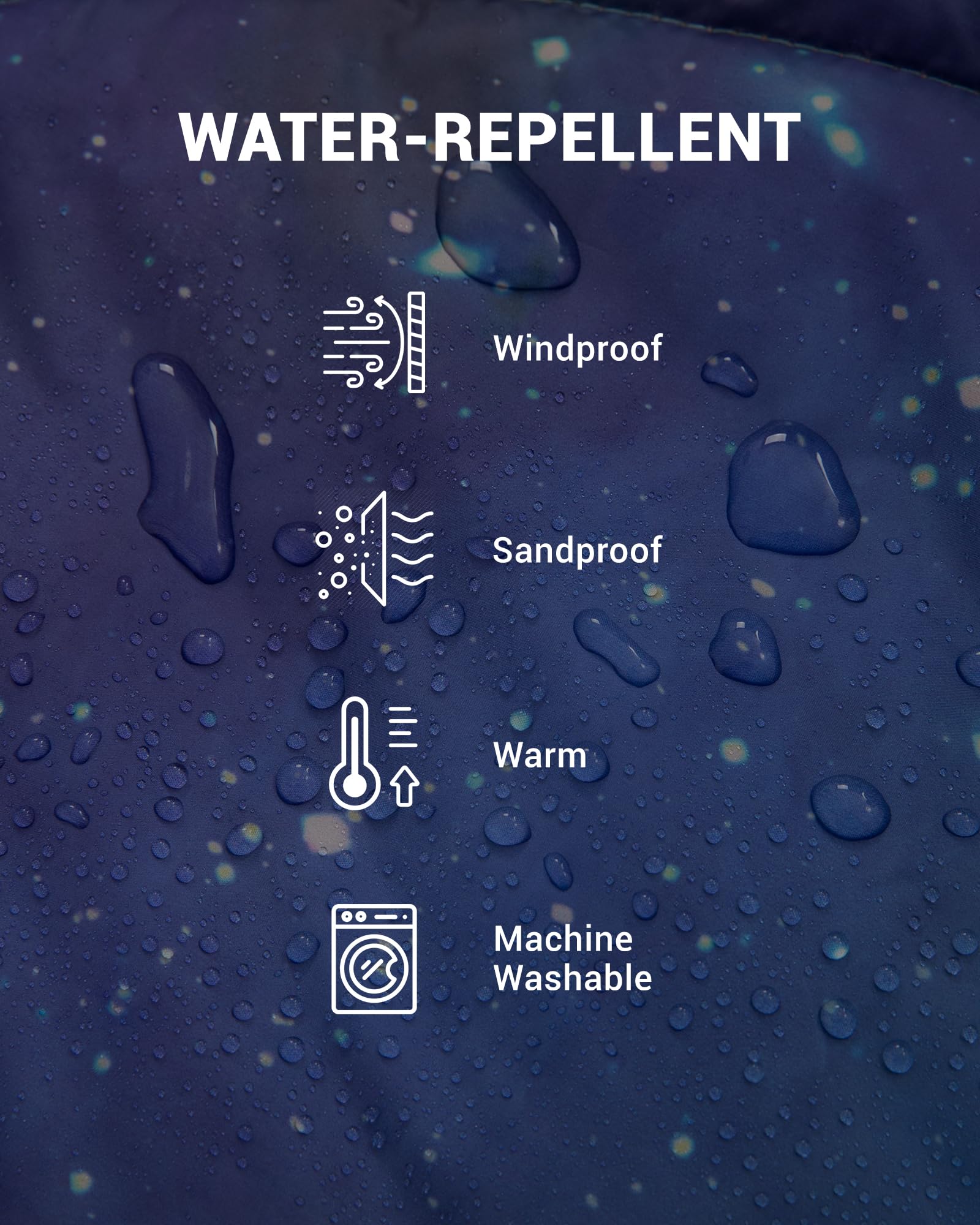 KingCamp Boho Printed Wearable Camping Blanket Waterproof and Sandproof