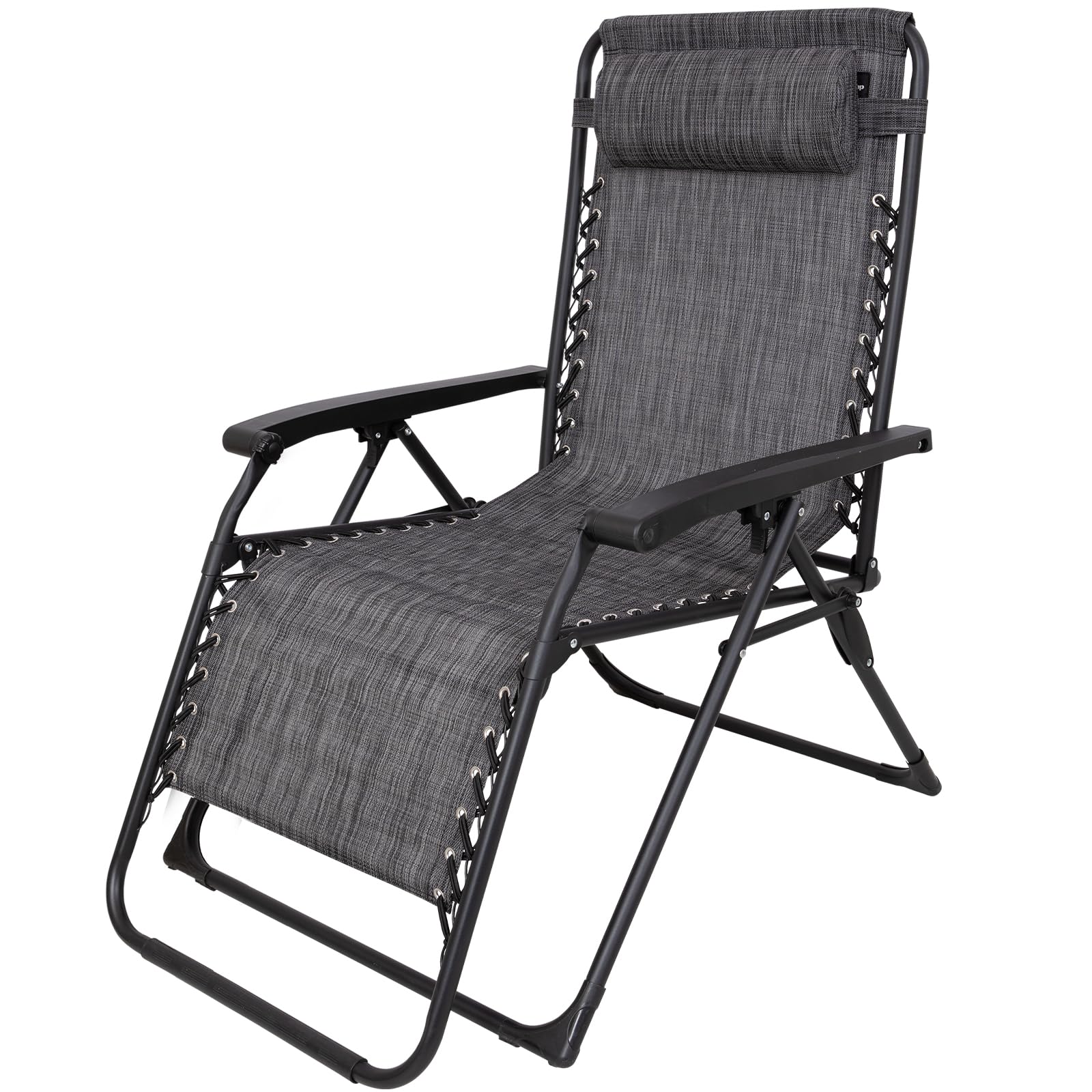 KingCamp DAYLILY B10 Zero Gravity Chair, Adjustable Reclining Outdoor Lounge Chair with Headrest, Teslin Mesh & Heavy-Duty Steel Frame, 400 lbs Capacity