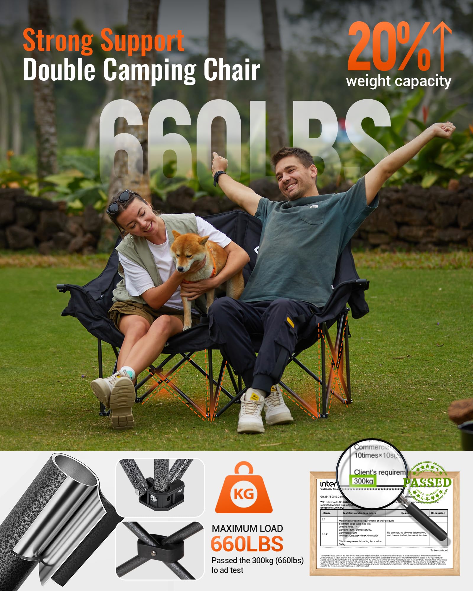 KingCamp Oversize Double Camping Loveseat