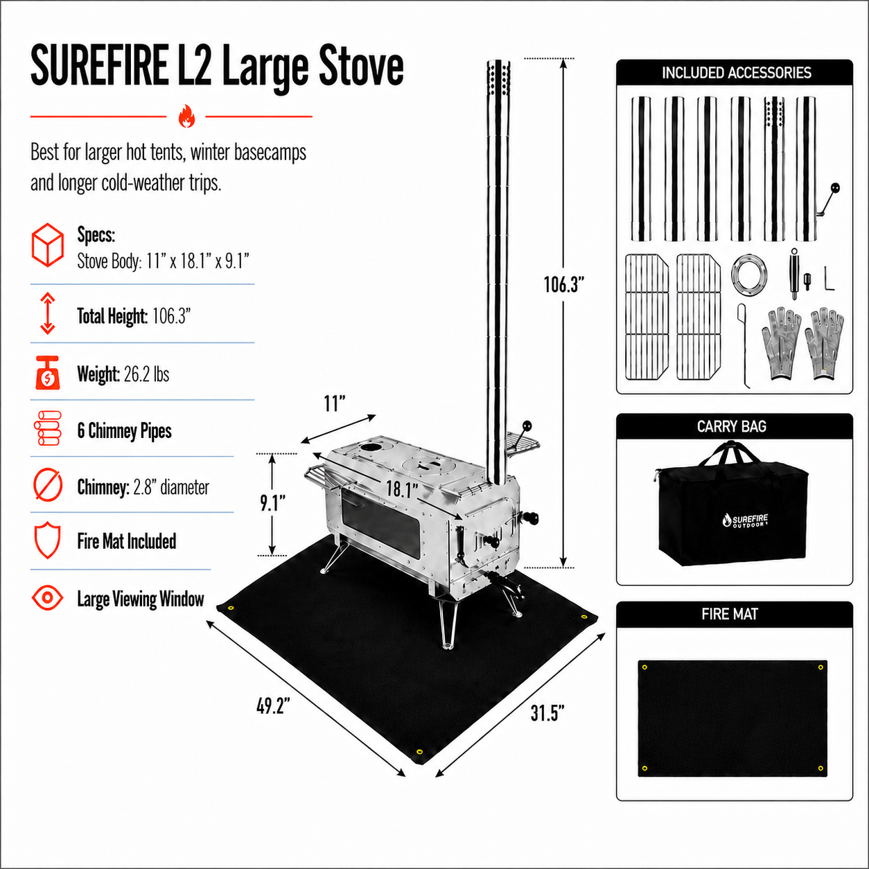 Surefire Stove L für Zelt