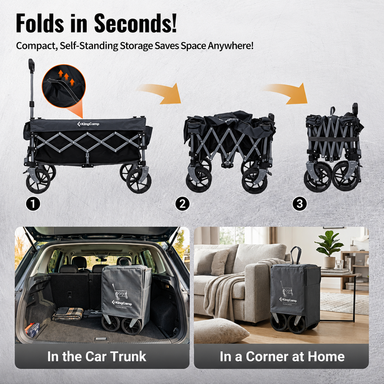 TrailMate S6 Compact Folding Wagon