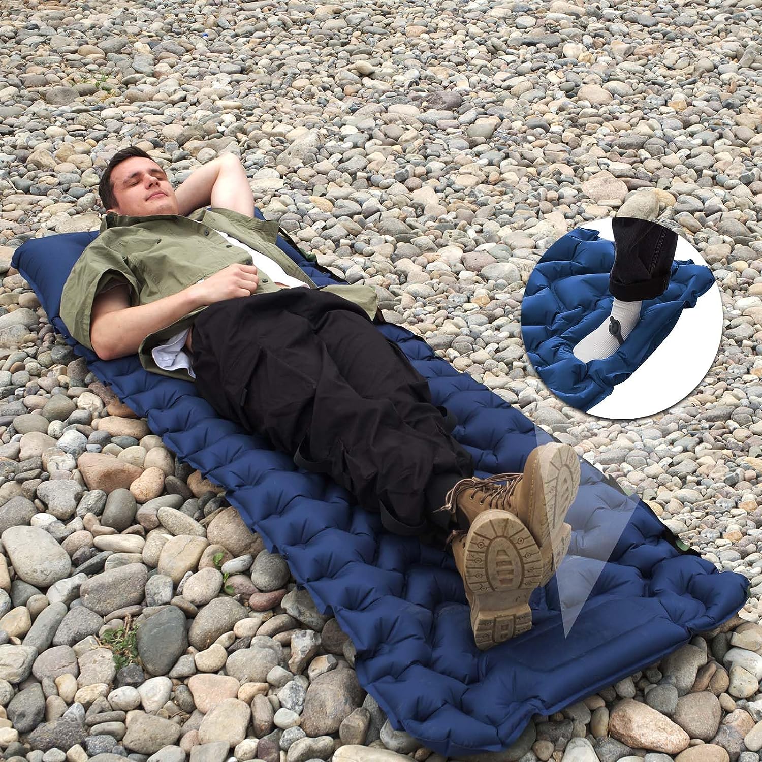 Compact inflatable mat