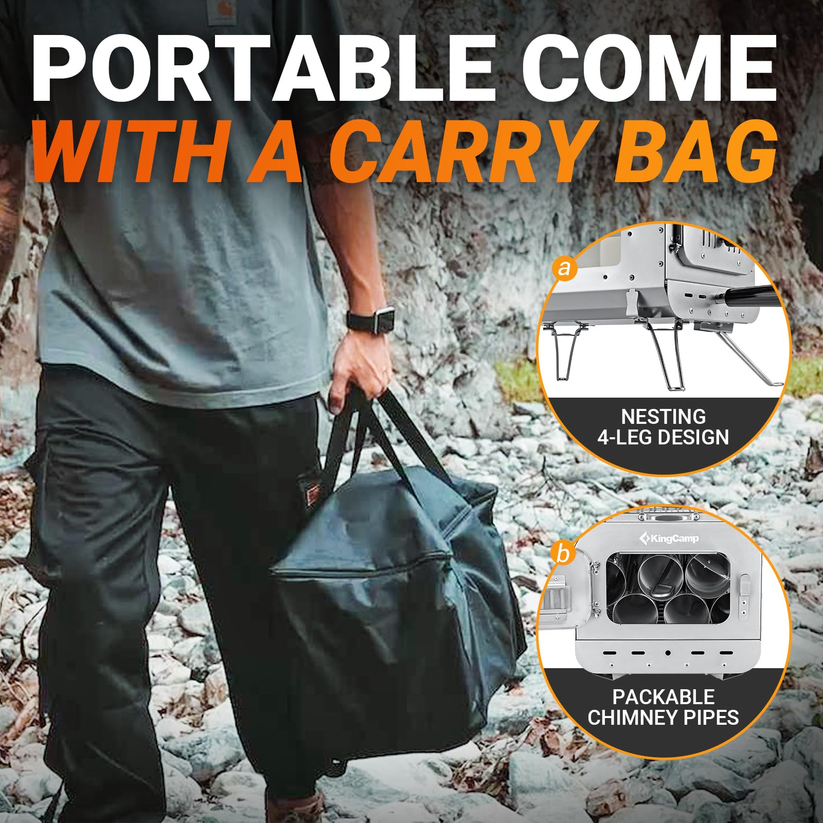 stainless steel tent stove