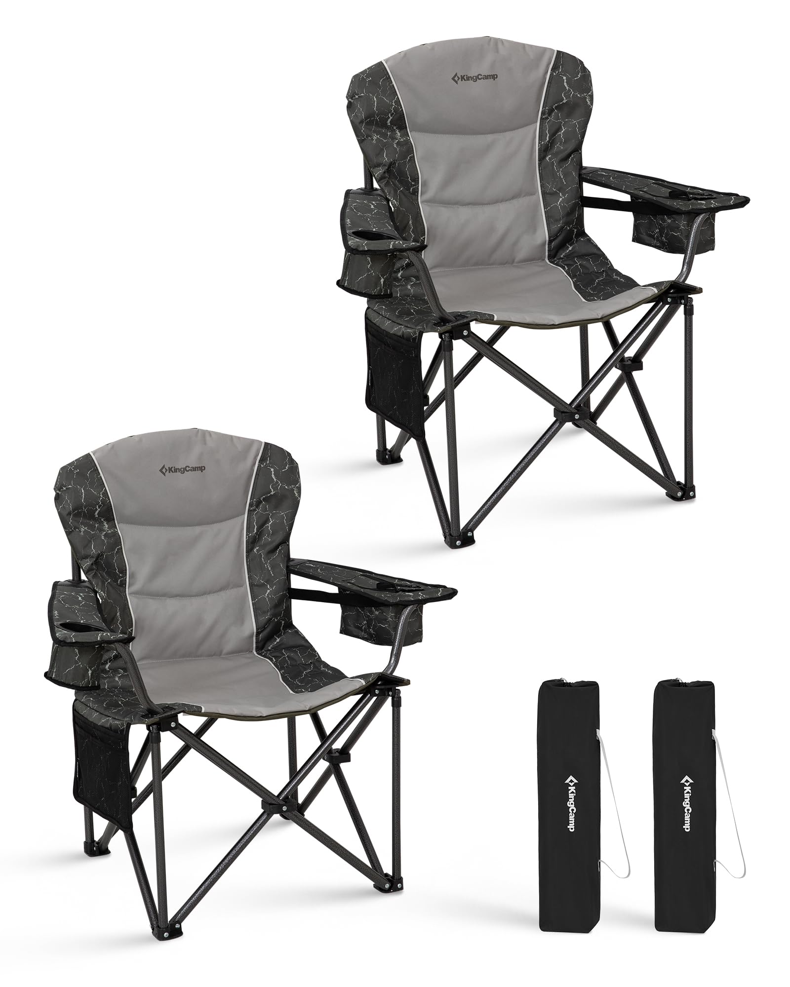 KingCamp JUNIPER C10 Oversized Folding Chair with Adjustable Lumbar Support