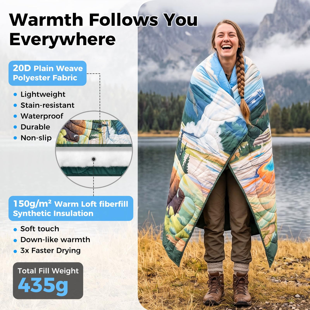 SMART 150 XL Ultralight Camping Blanket
