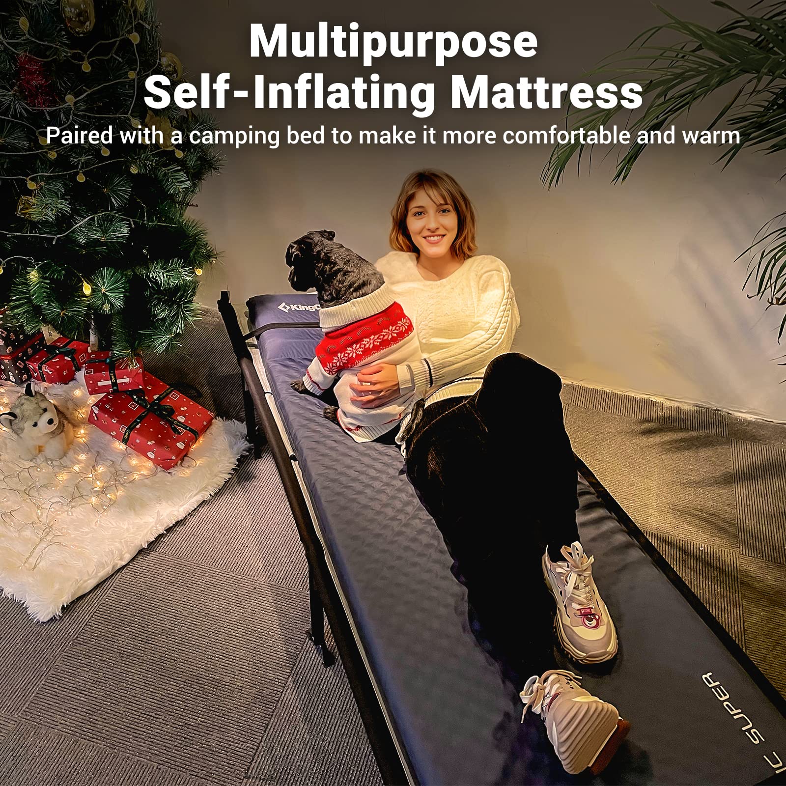 Selbstaufblasende Isomatte mit Kissen-L