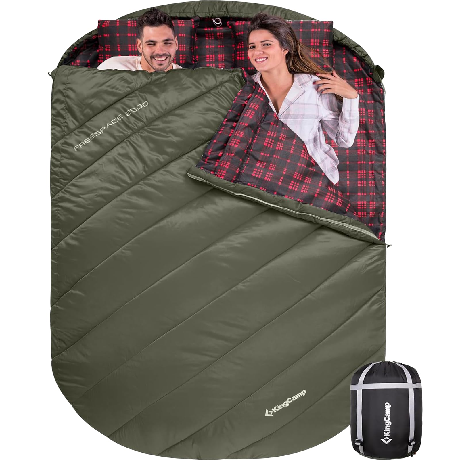 KingCamp FREESPACE 250D Flannel Double-Sized Sleeping Bag