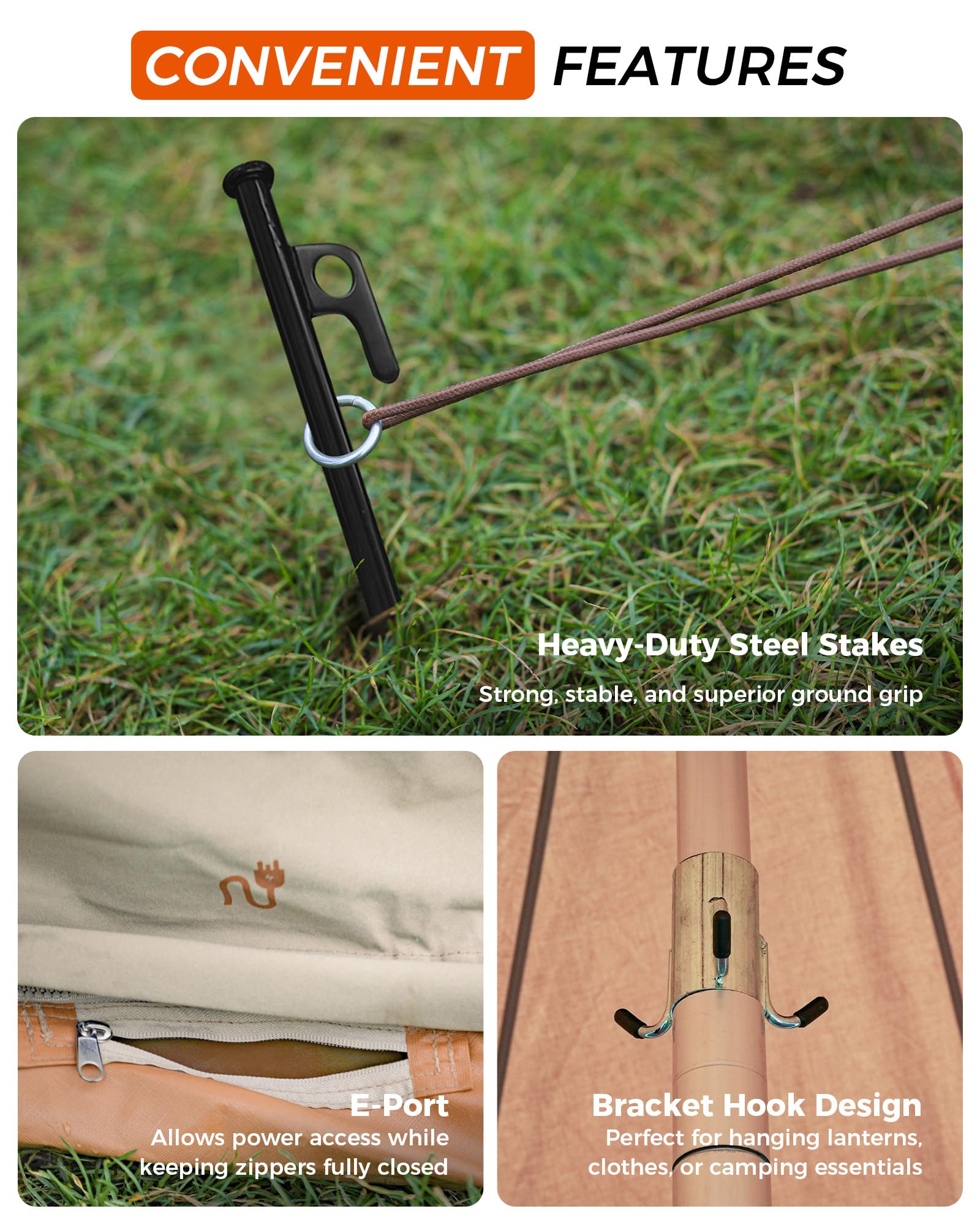 KingCamp KHAN 400/ 500 Canvas Bell Tents Upgraded