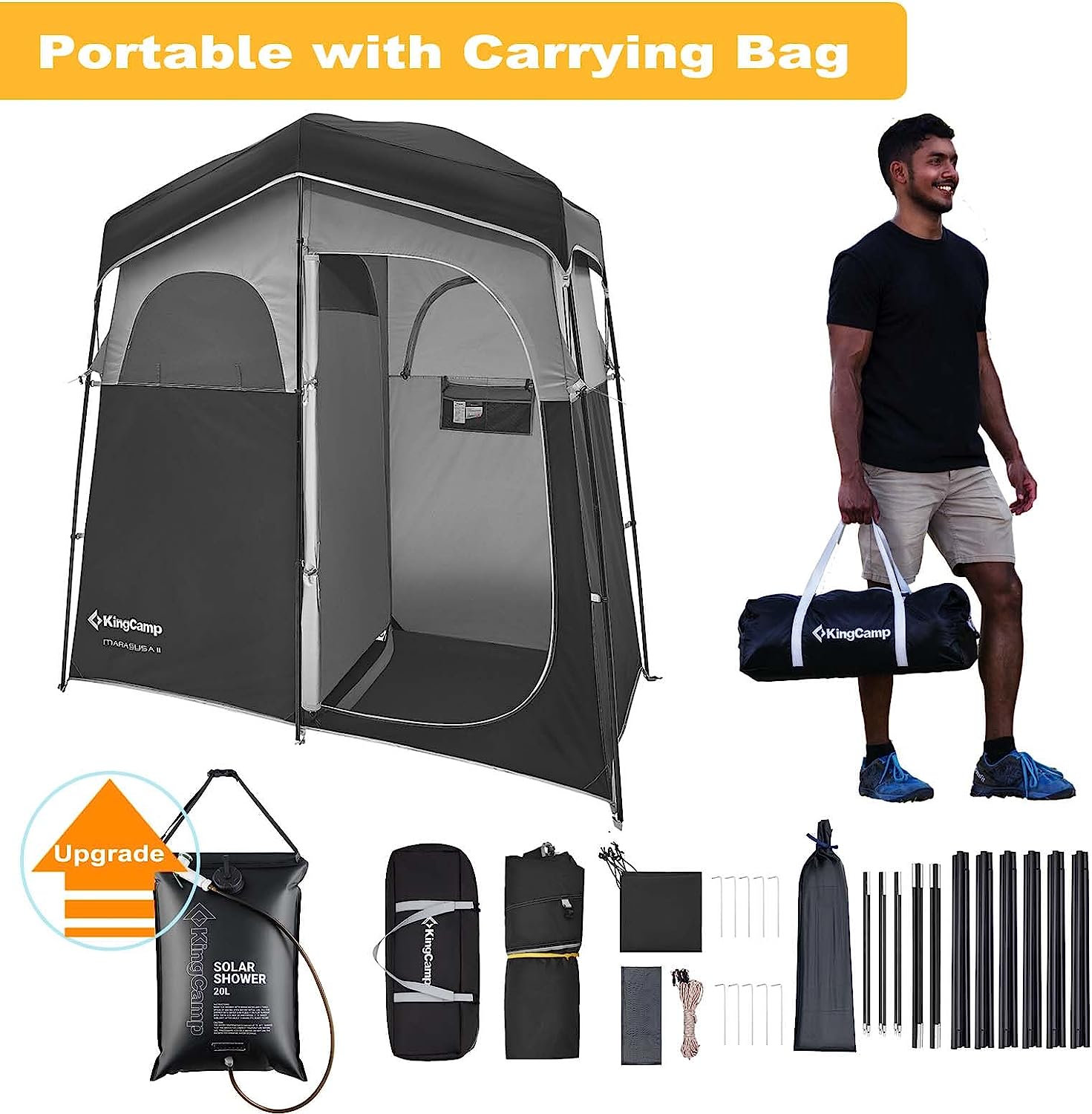 Portable shower tent